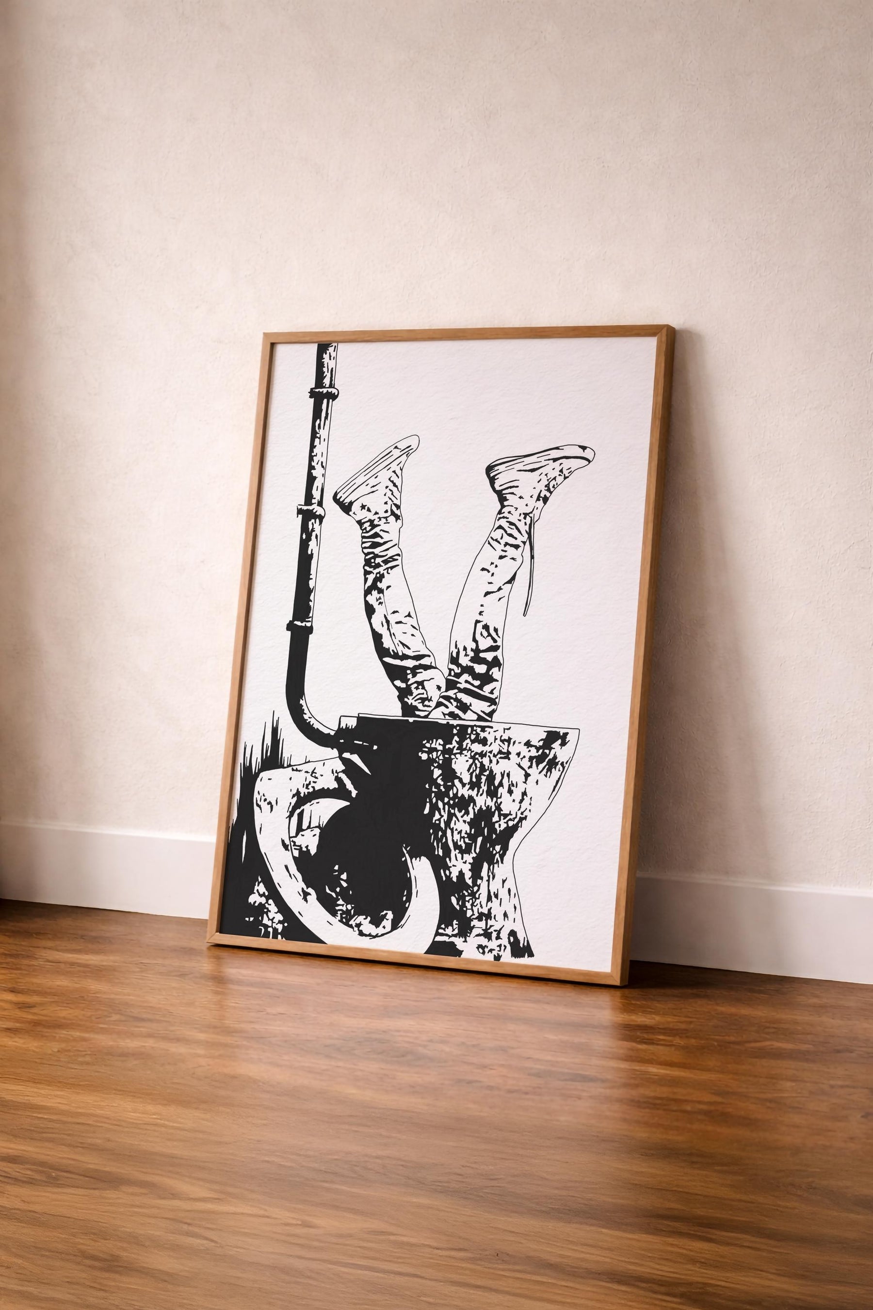 Trainspotting Minimalist Movie Poster – Toilet Scene Illustration Giclée Print, Cult Film Wall Art — image 8