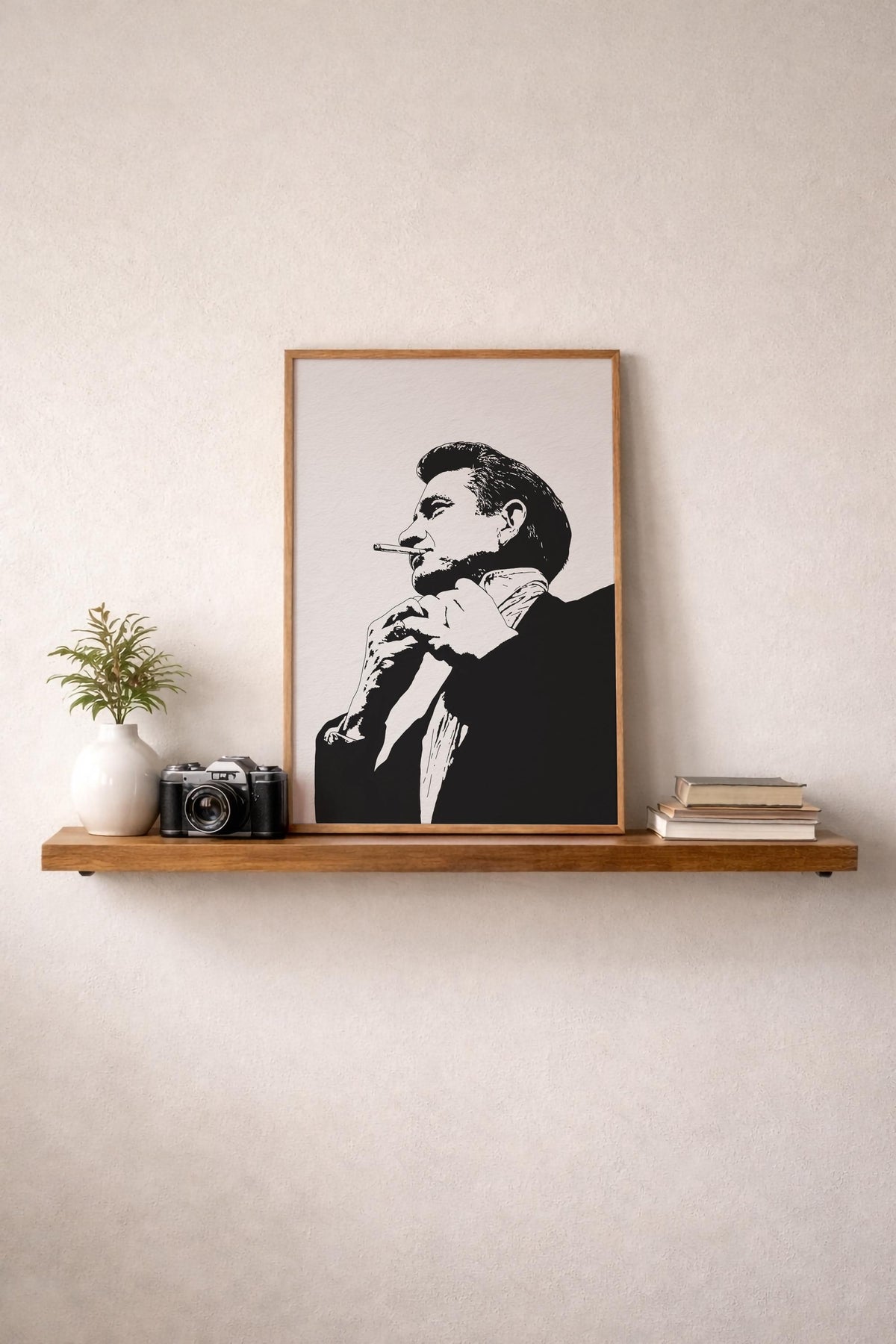 Johnny Cash Minimalist Portrait Print – Country Music Icon Giclée Wall Art — image 8