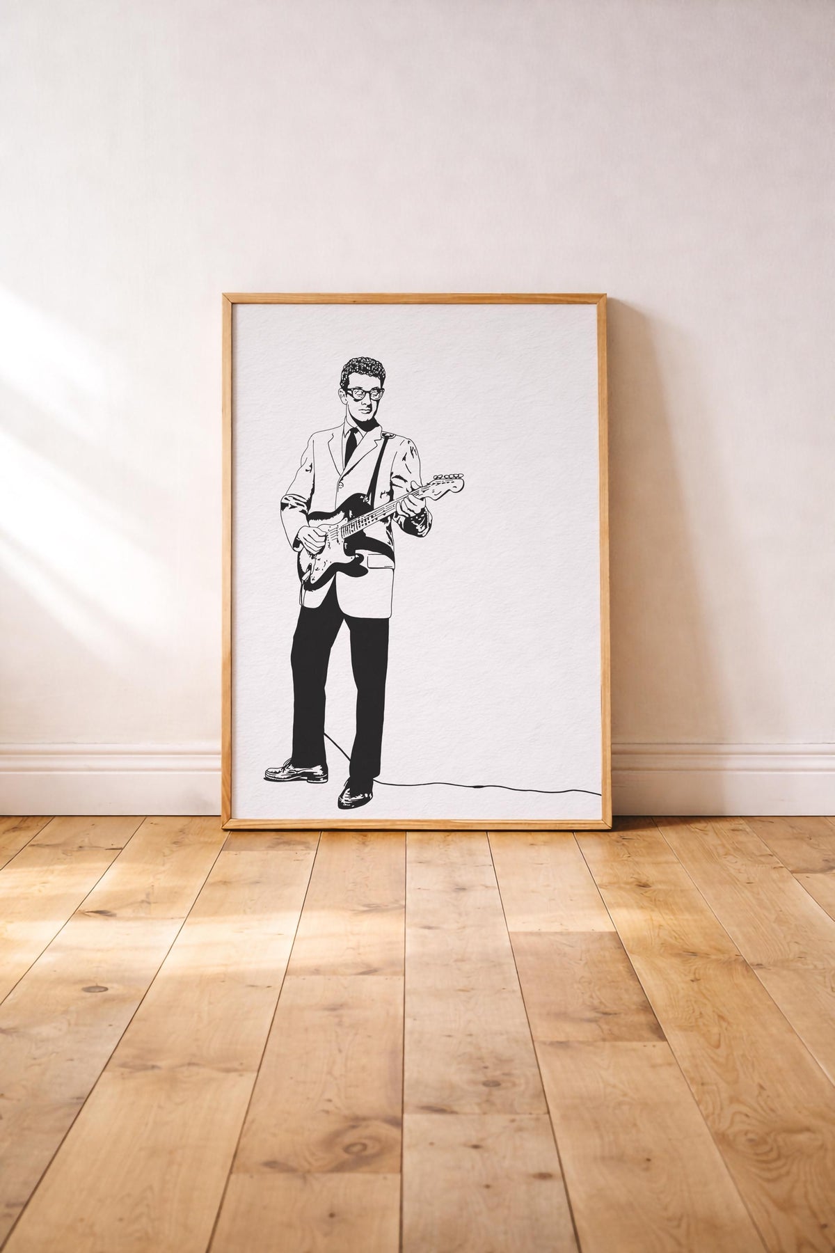 Buddy Holly Art Print | Minimalist Rock and Roll Portrait