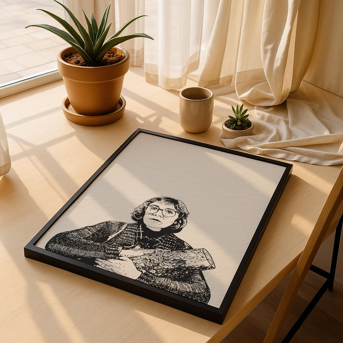 Twin Peaks Log Lady Print – Margaret Lanterman Portrait – David Lynch TV Art – Cult TV Illustration Wall Art — image 5