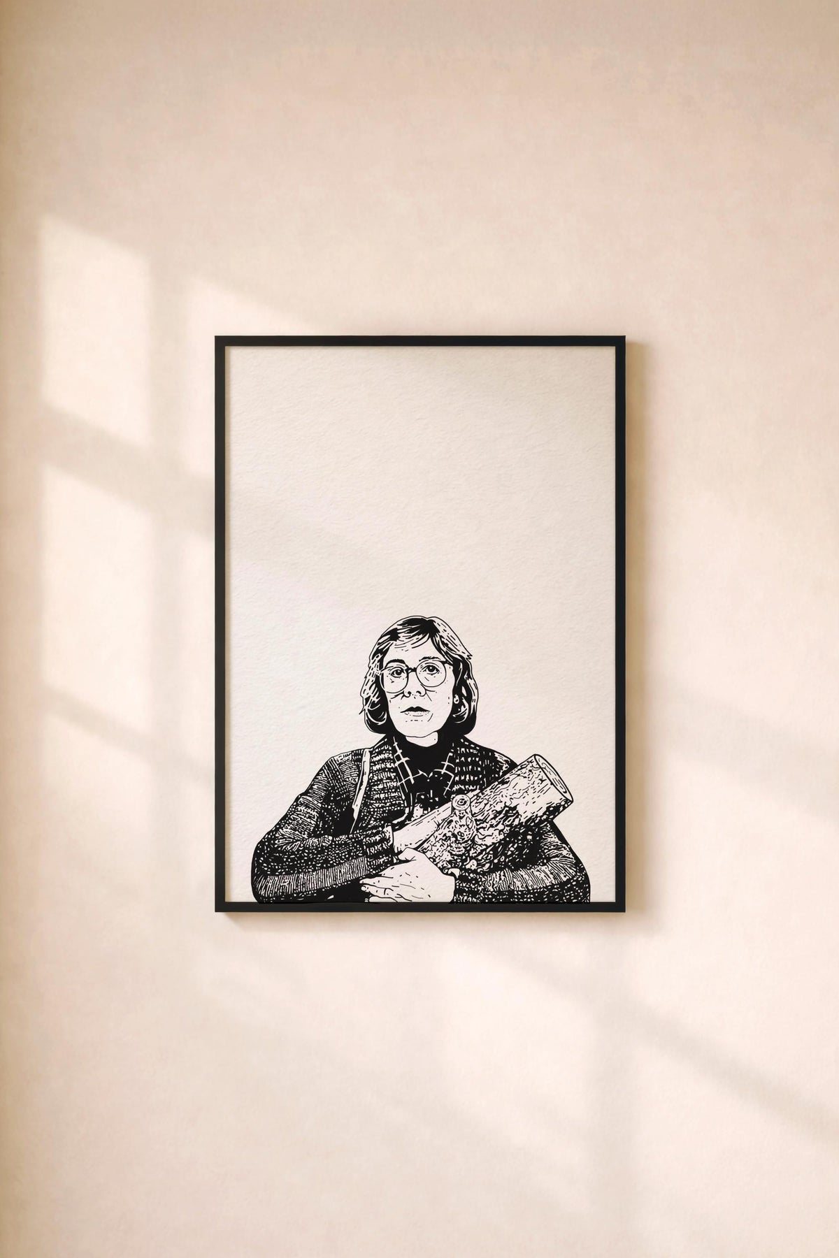 Twin Peaks Log Lady Print – Margaret Lanterman Portrait – David Lynch TV Art – Cult TV Illustration Wall Art