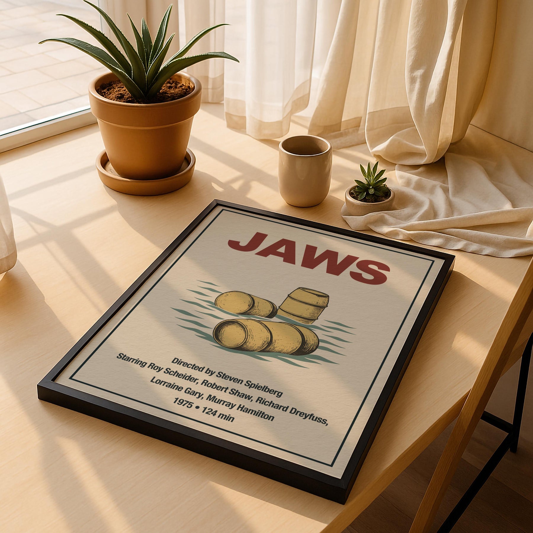 Jaws Minimalist Movie Poster – Cult Film Art Print – Giclée Cinema Wall Decor — image 5