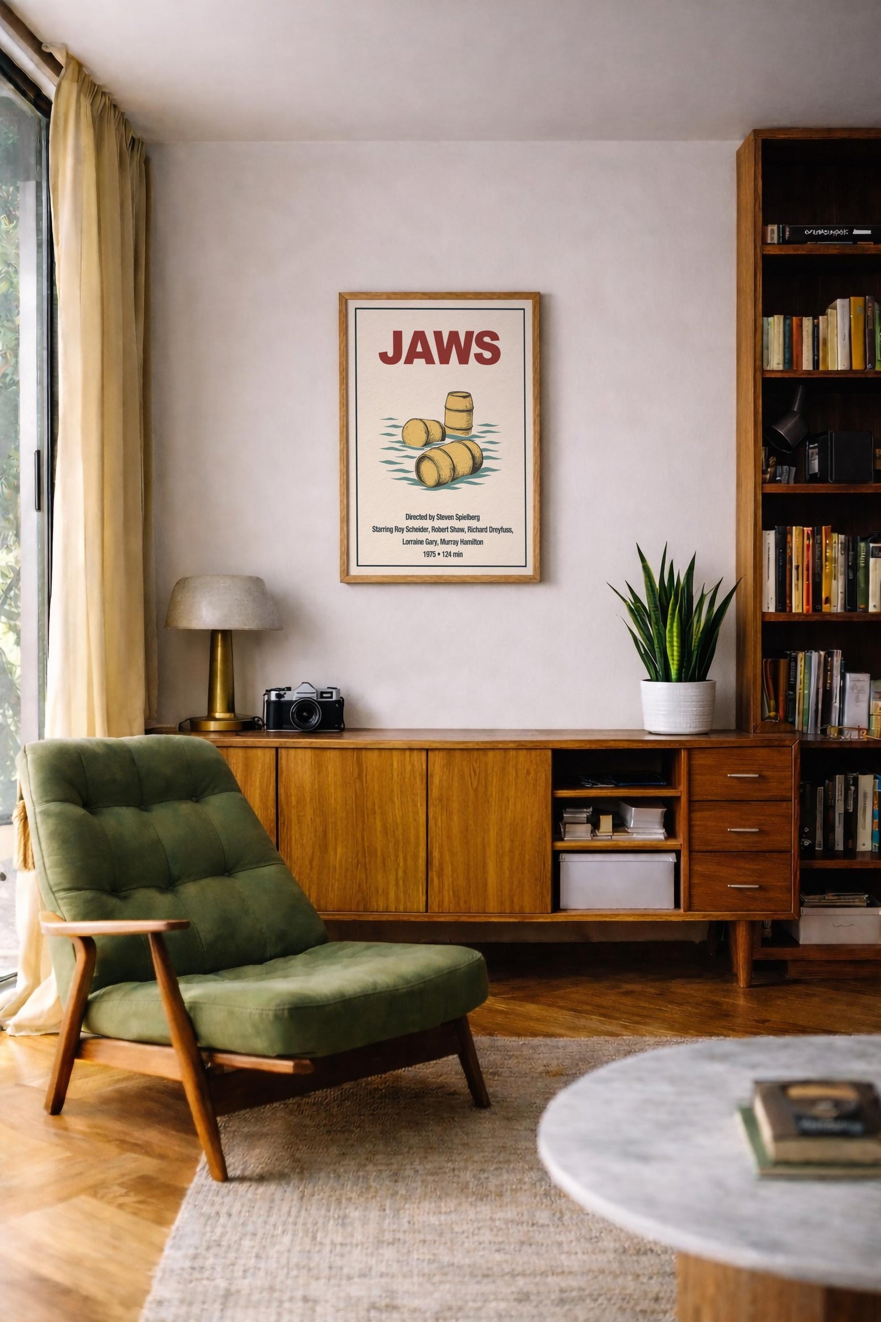 Jaws Minimalist Movie Poster – Cult Film Art Print – Giclée Cinema Wall Decor — image 10