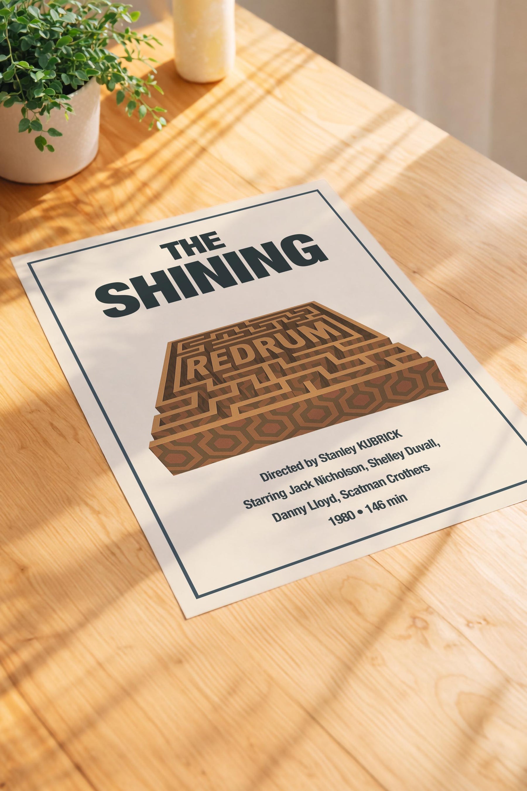 The Shining Maze Minimalist Film Poster – Kubrick Horror Cinema Art Print — image 3