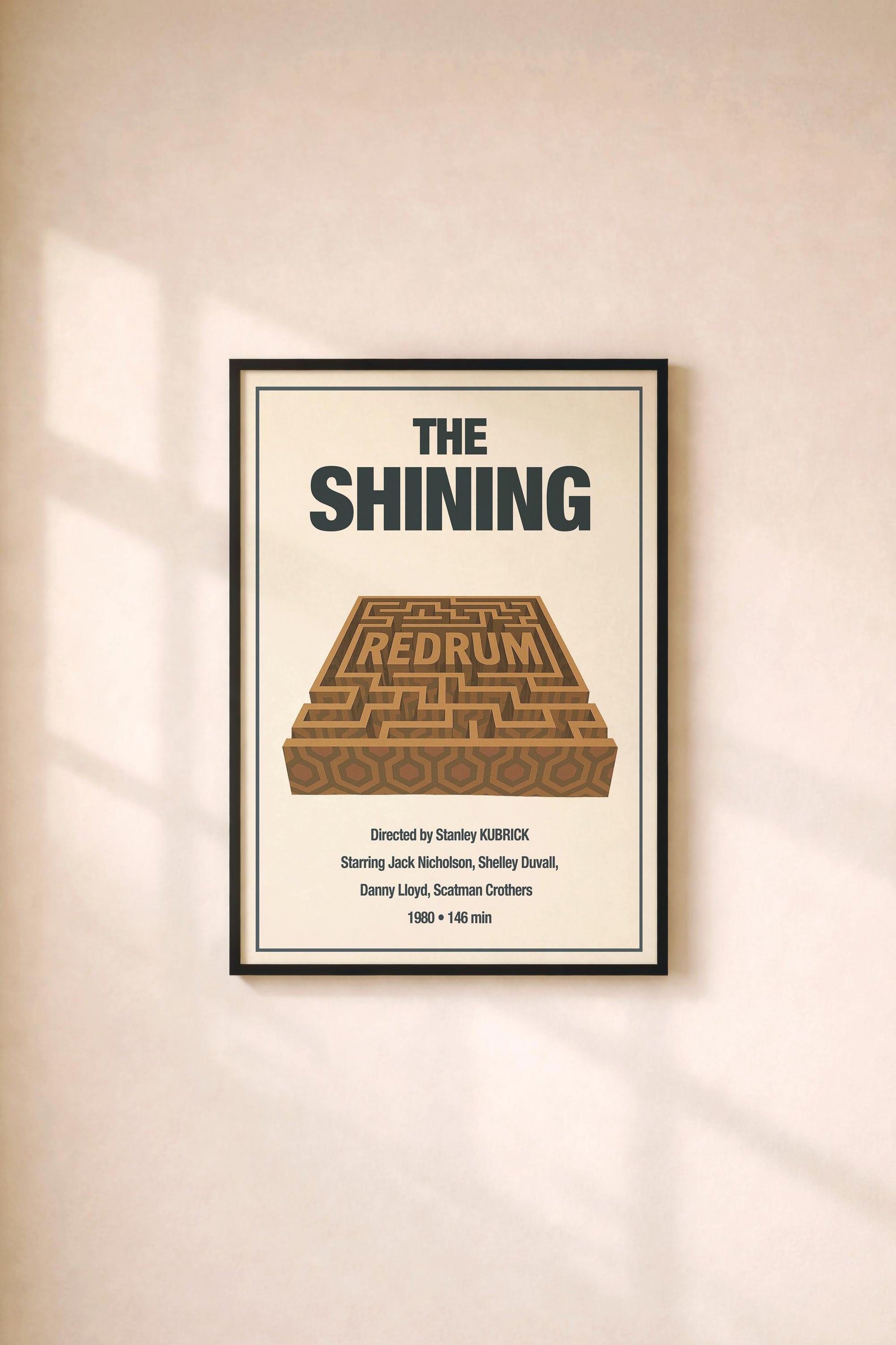 The Shining Maze Minimalist Film Poster – Kubrick Horror Cinema Art Print