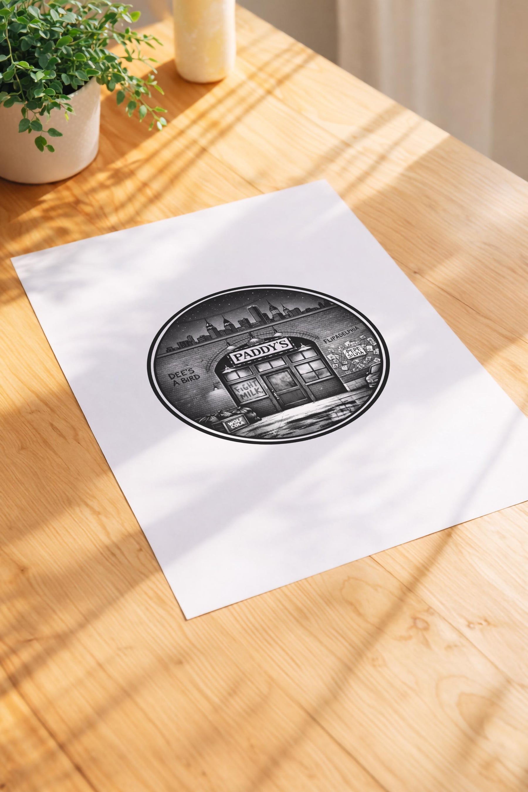 It’s Always Sunny in Philadelphia Paddy’s Pub Minimalist TV Location Art Print – Giclée Wall Decor — image 3