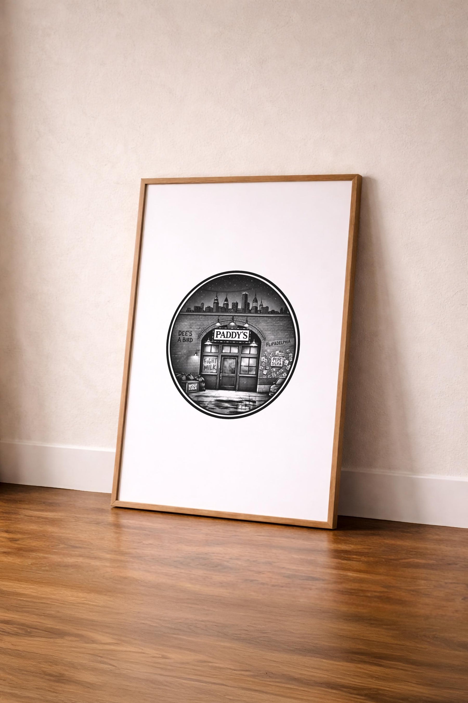 It’s Always Sunny in Philadelphia Paddy’s Pub Minimalist TV Location Art Print – Giclée Wall Decor — image 4