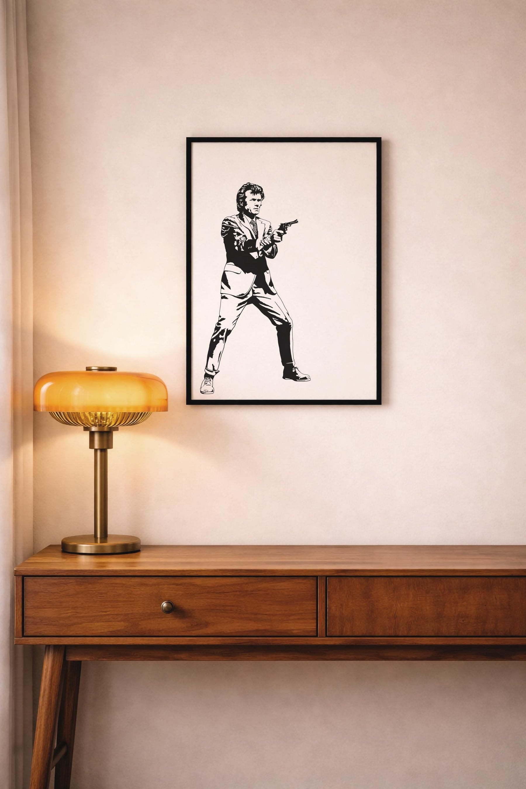 Dirty Harry Portrait Print - Clint Eastwood - Black And White - Classic Movie Film Art Poster — image 8
