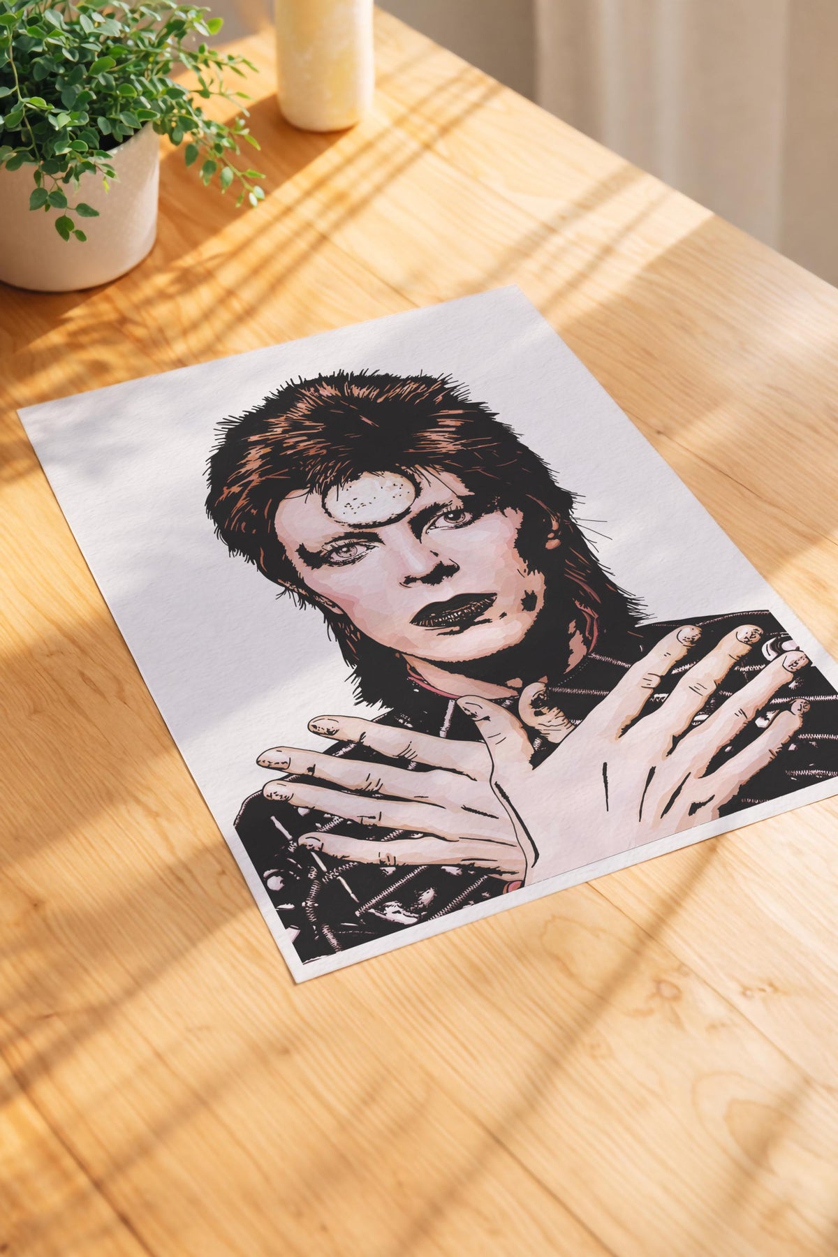 David Bowie Portrait Print - Ziggy Stardust -  Music Icon Giclée Print Wall Art — image 5