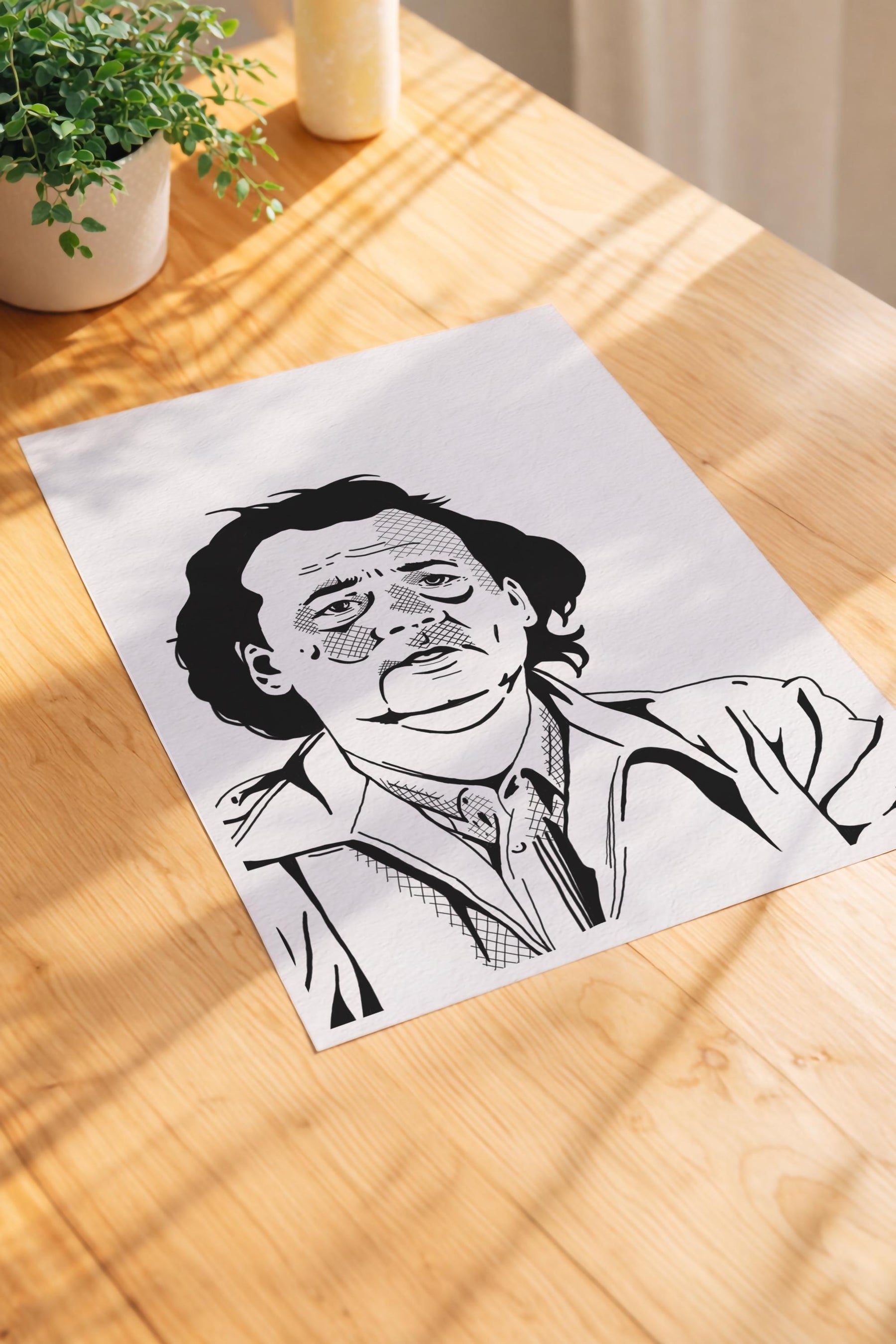 Bill Murray Portrait Print - What About Bob? Movie Poster - Illustrated Film Wall Art — image 3