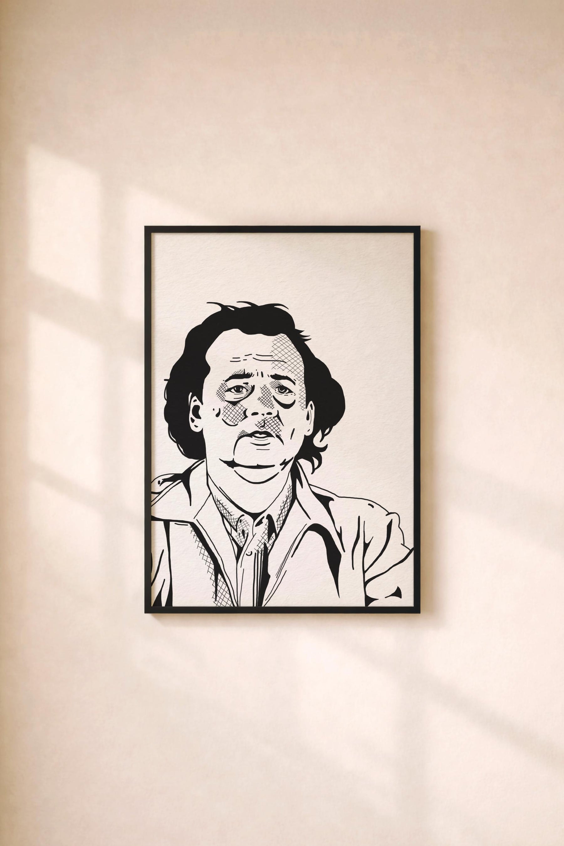 Bill Murray Portrait Print - What About Bob? Movie Poster - Illustrated Film Wall Art