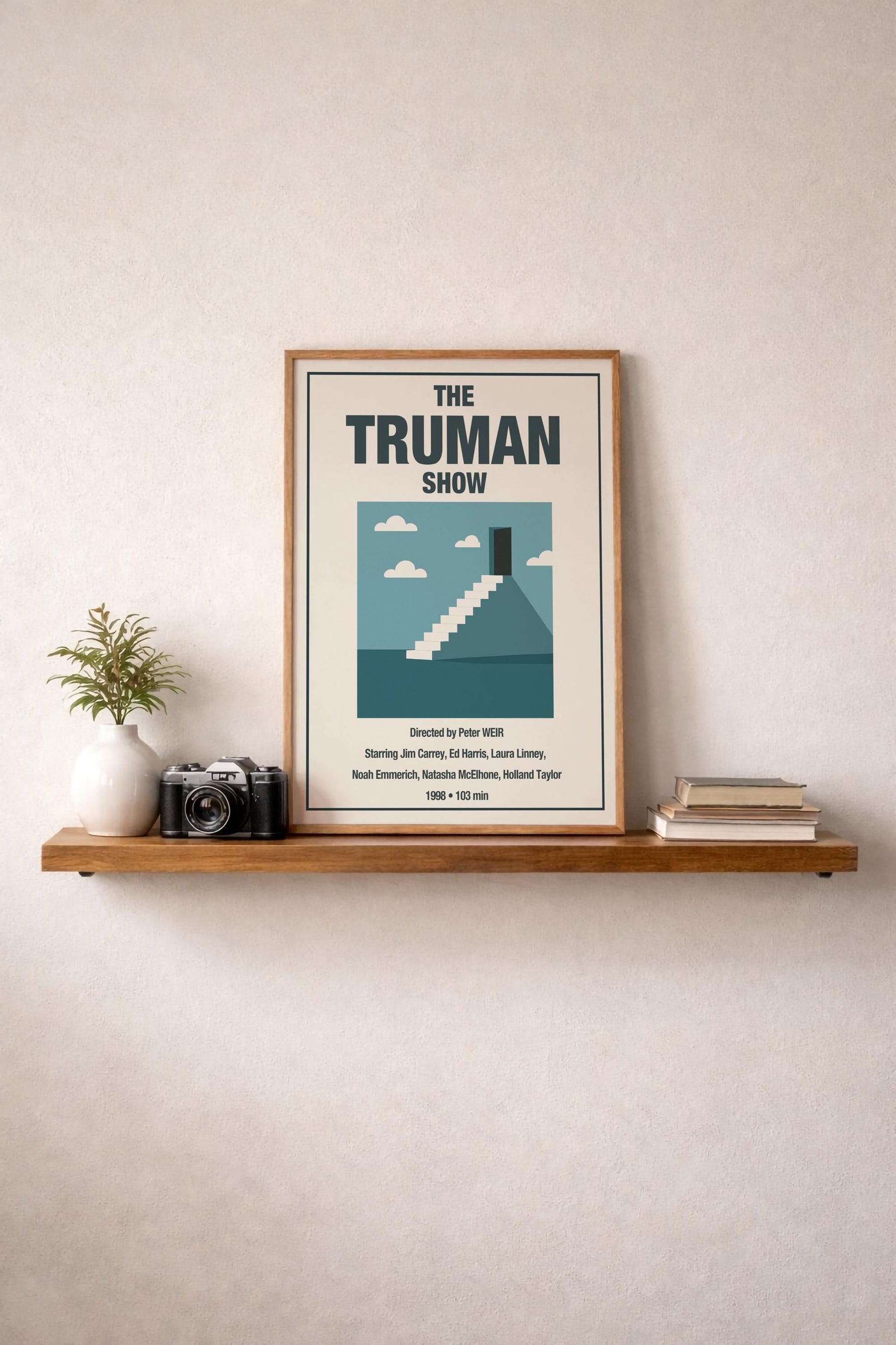 The Truman Show Minimalist Movie Poster – Stairs Illustration Film Giclée Cinema Wall Art Print — image 8