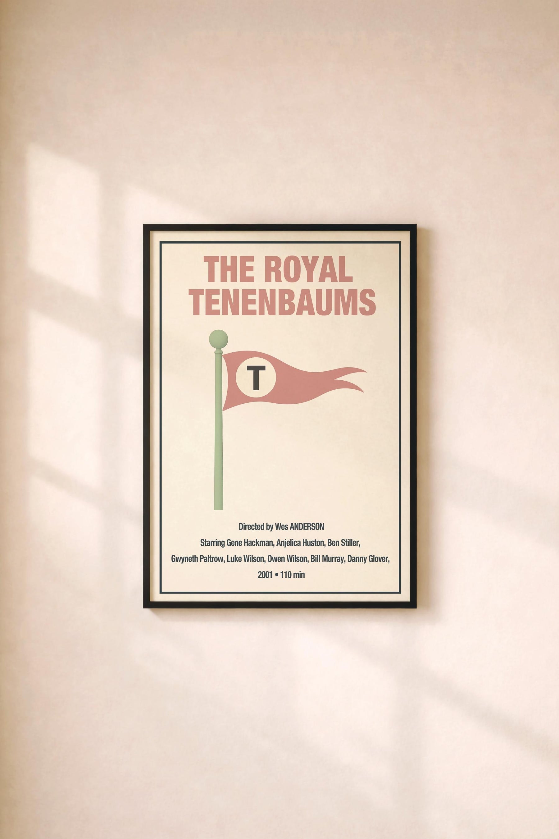 The Royal Tenenbaums Minimalist Movie Poster – Wes Anderson Film Art Cinema Print