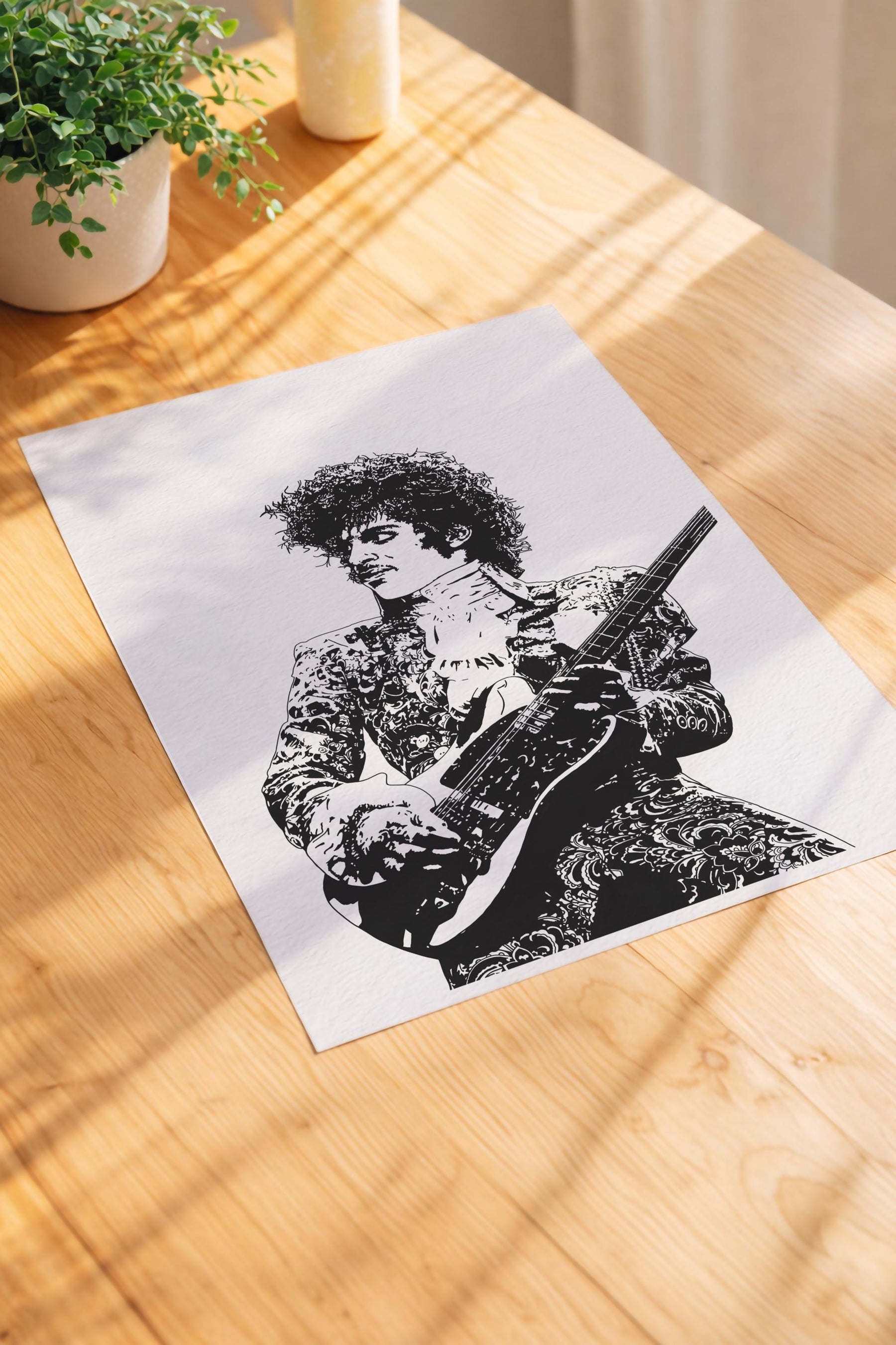 Prince -  The Purple One or Black & White - Illustrated Music Icon Giclèe Wall Art Print — image 5