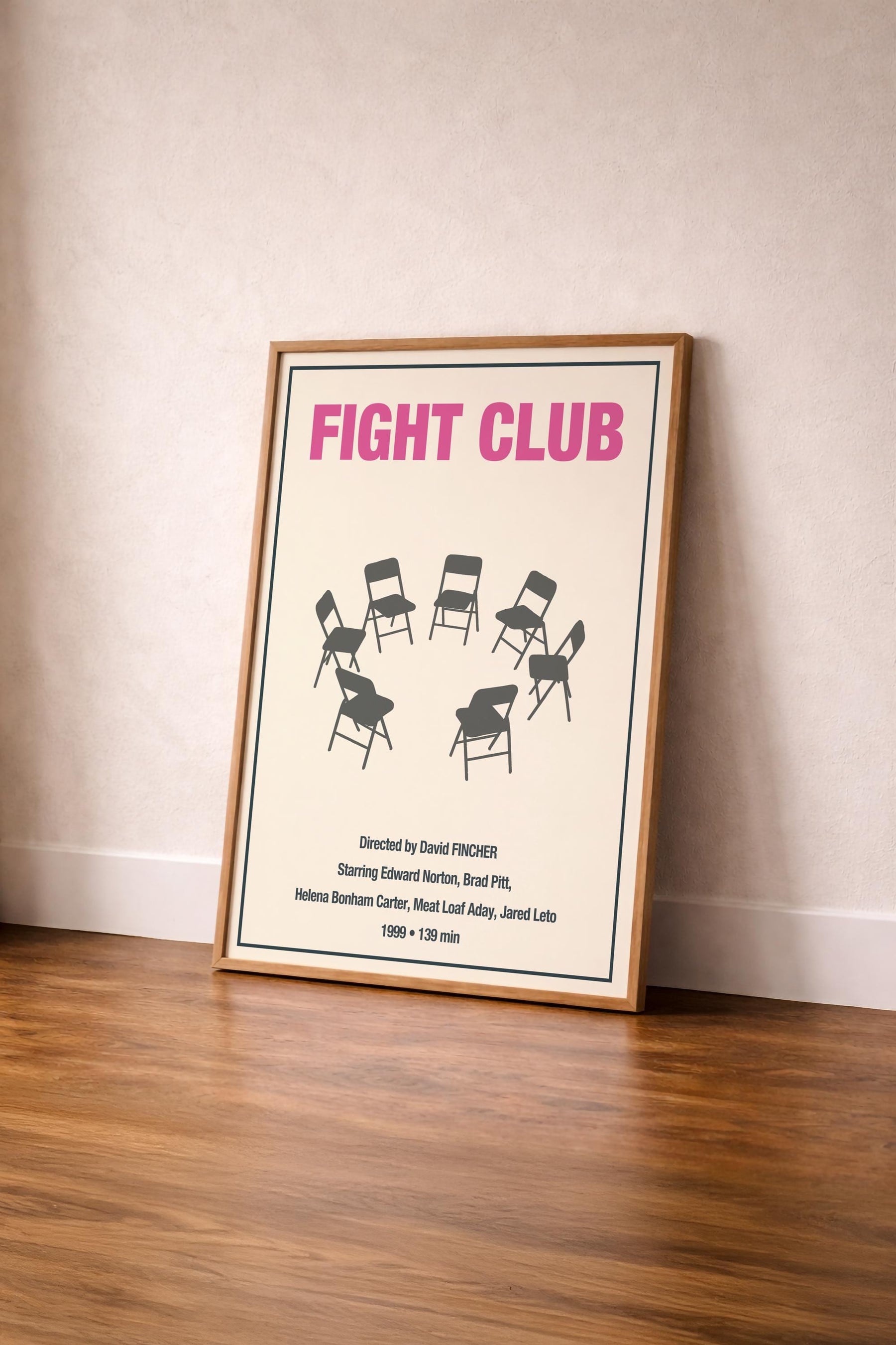 Fight Club Minimalist Movie Poster – Basement Meeting Chairs  – Film Art Giclée Print — image 4