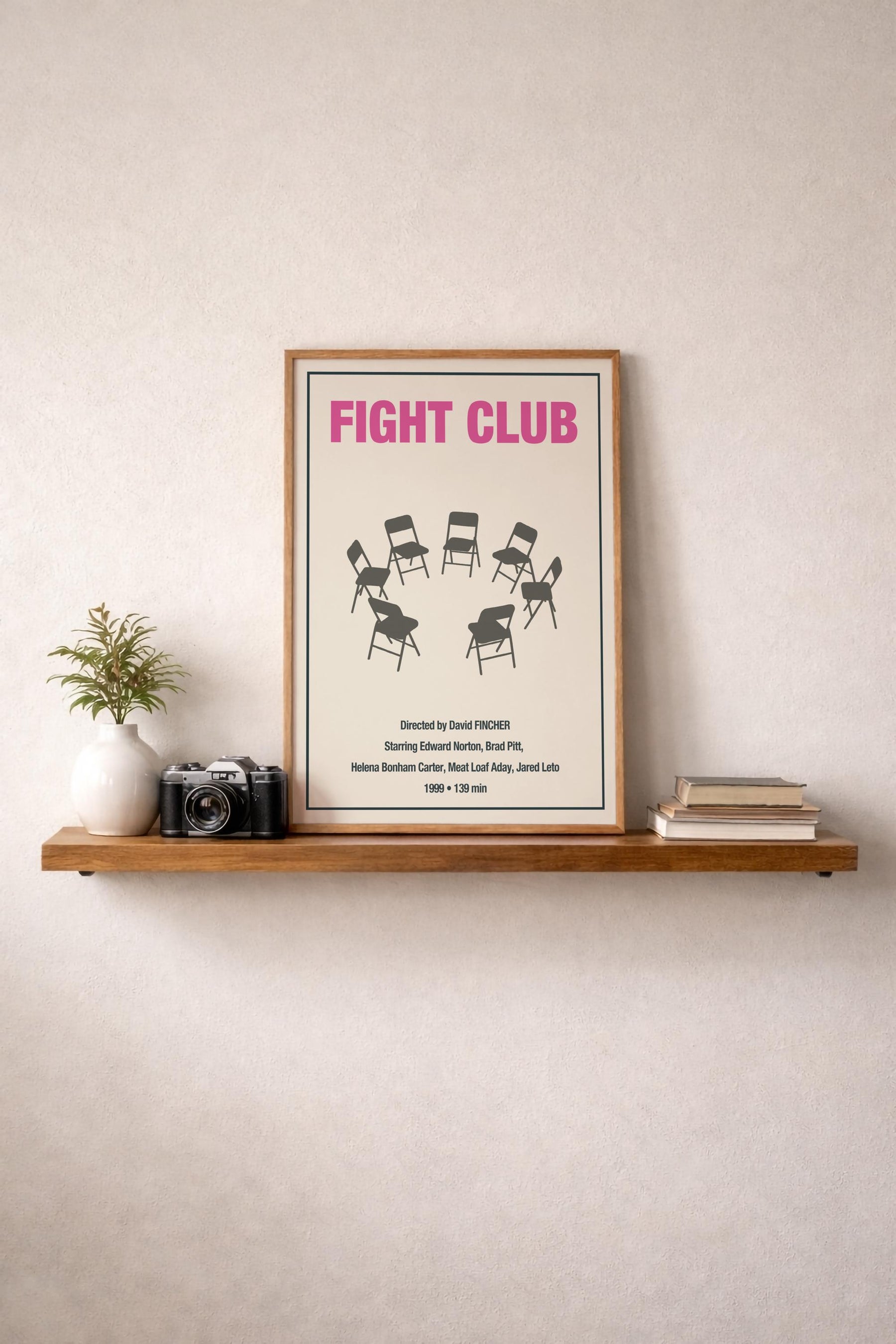 Fight Club Minimalist Movie Poster – Basement Meeting Chairs  – Film Art Giclée Print — image 8