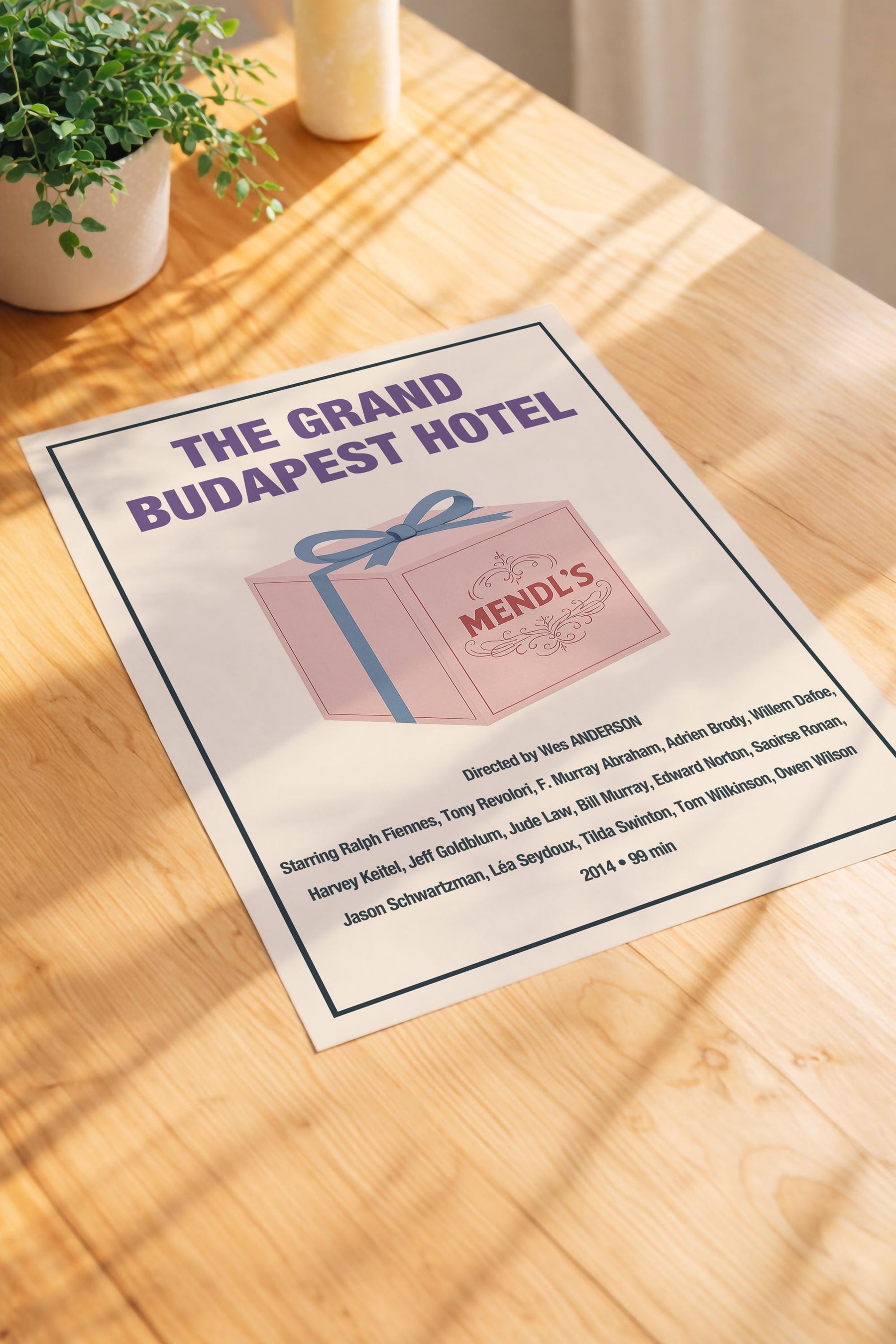 The Grand Budapest Hotel Minimalist Movie Poster – Mendl’s Patisserie Box Film Art Cinema Print — image 3