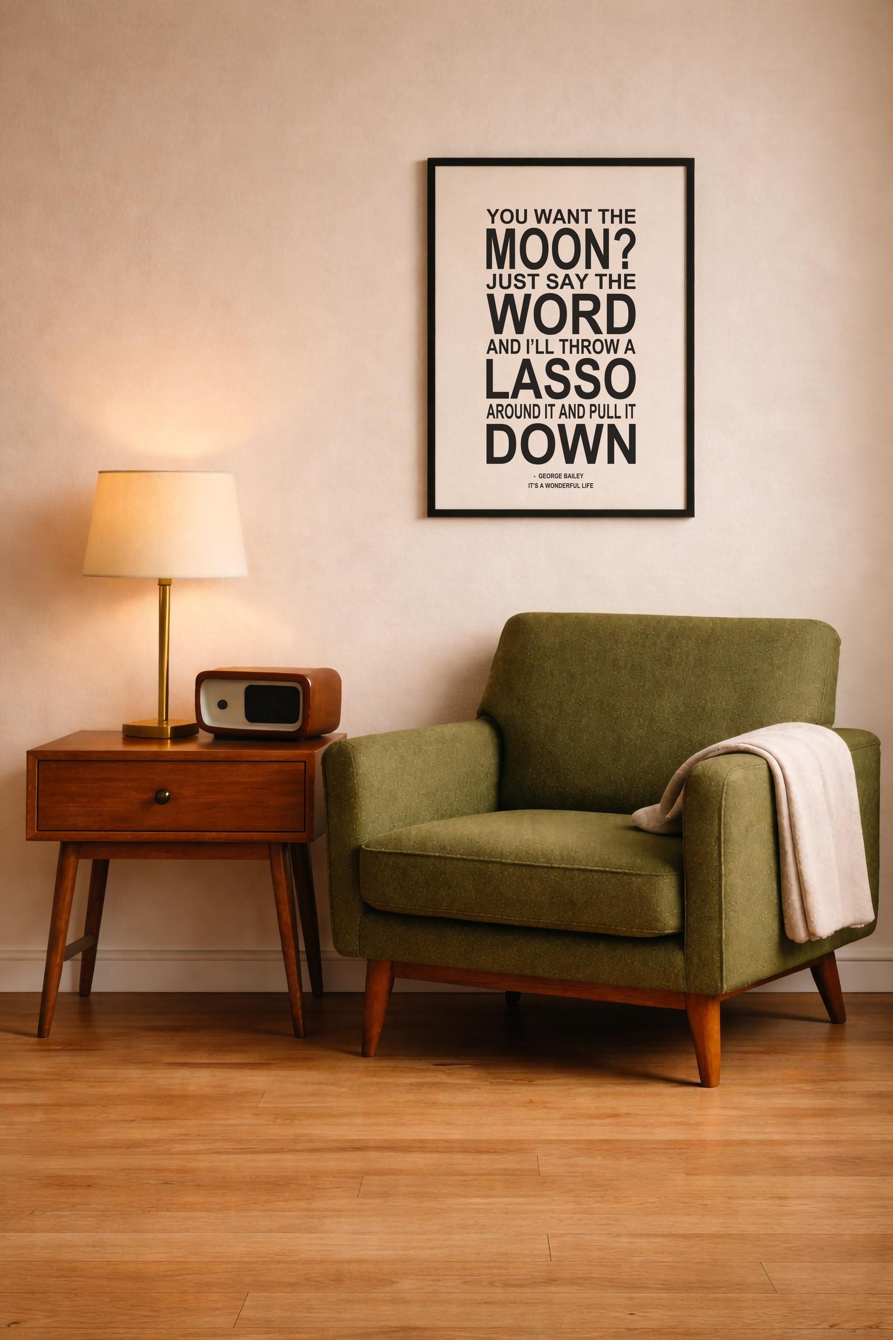 It's A Wonderful Life | Typographic Art Print |  "You Want The Moon?" Quote | George Bailey  | Frank Capra  |  Film Art Movie Poster — image 10