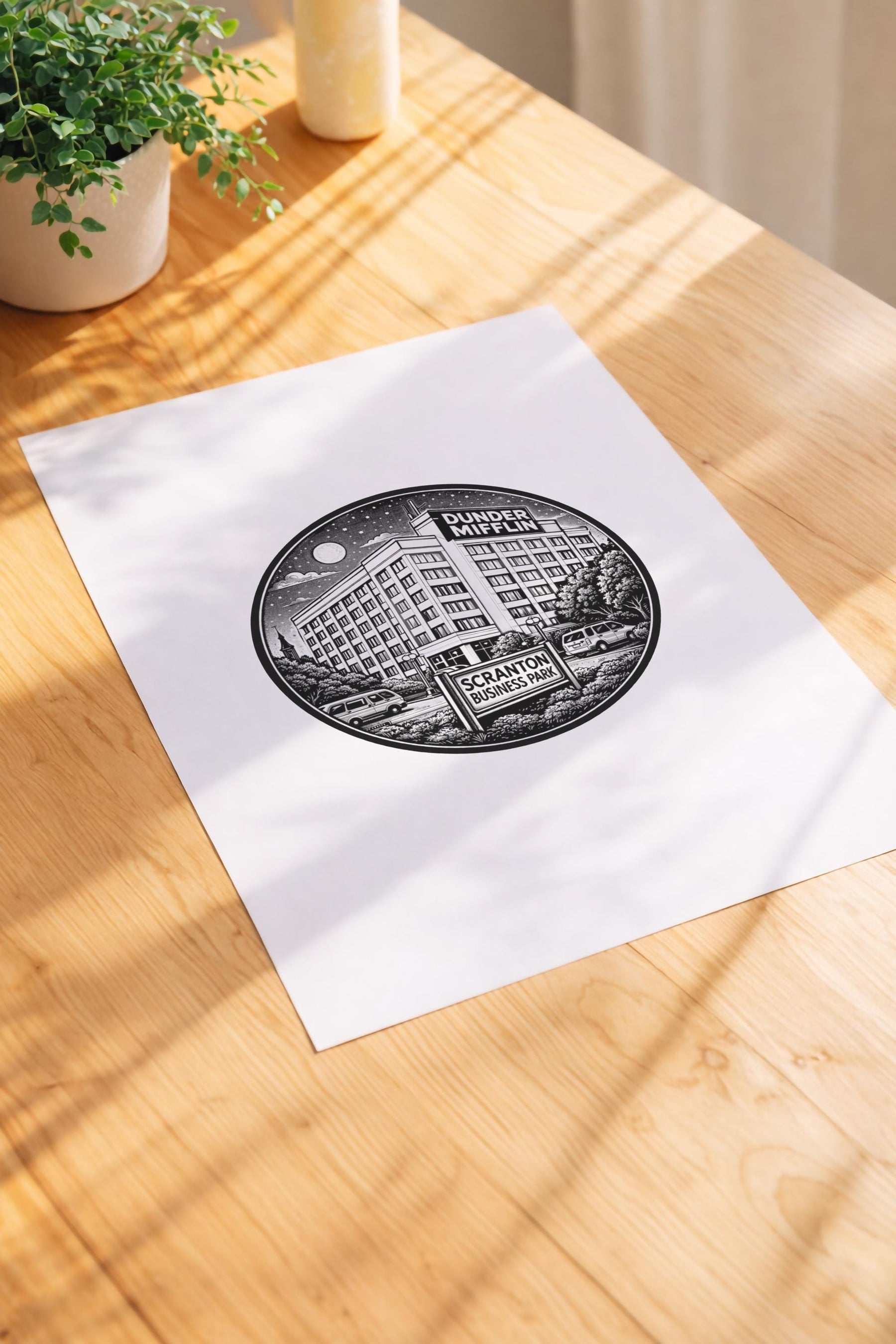 The US Office Minimalist TV Location - Dunder Mifflin Scranton Business Park - Art Poster – Giclée Wall Art Print — image 3