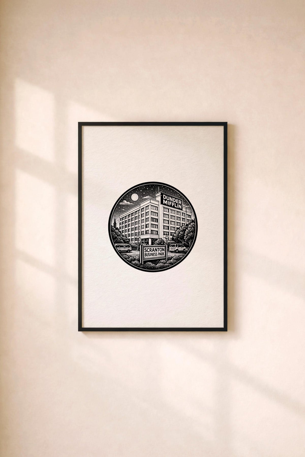 The US Office Minimalist TV Location - Dunder Mifflin Scranton Business Park - Art Poster – Giclée Wall Art Print
