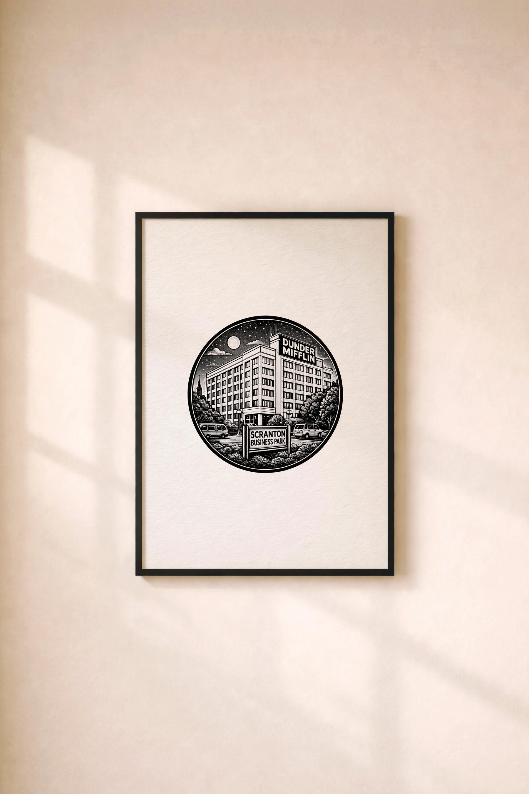 The US Office Minimalist TV Location - Dunder Mifflin Scranton Business Park - Art Poster – Giclée Wall Art Print