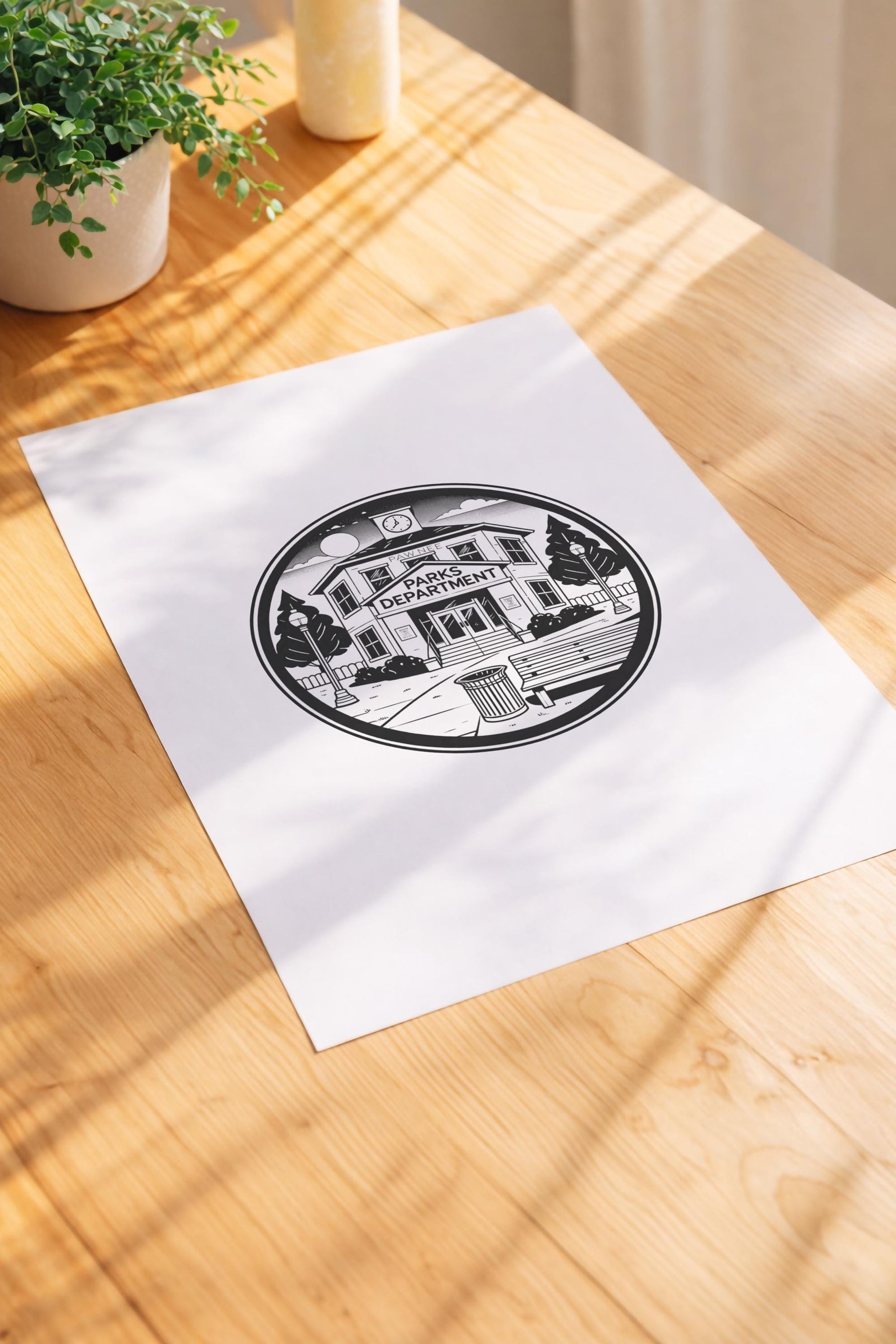 Parks and Recreation Minimalist TV Location - Pawnee Parks Department Art Poster – Giclée Wall Art Print — image 3