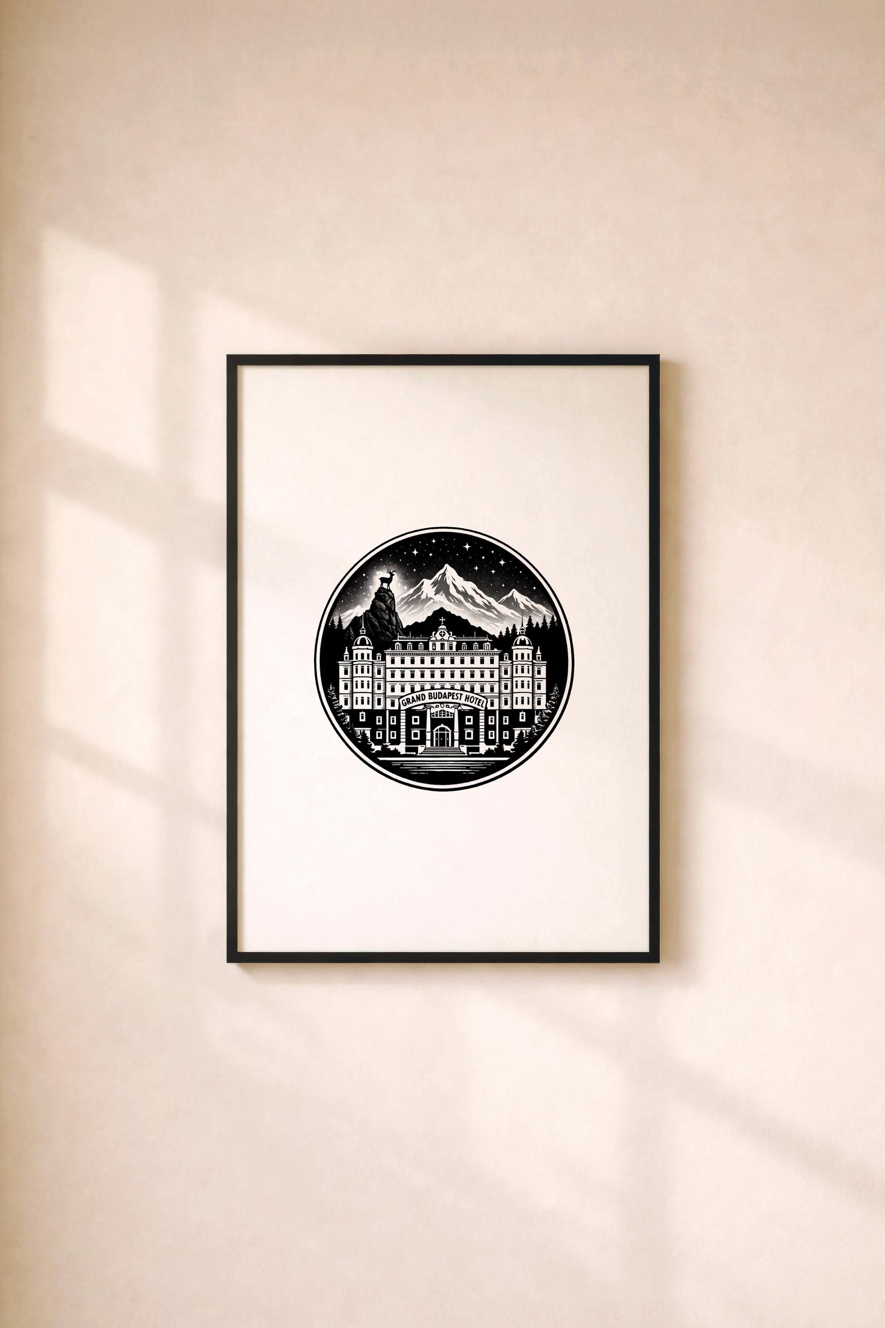 The Grand Budapest Hotel Film Minimalist Location Art Print – Giclée Movie Wall Décor