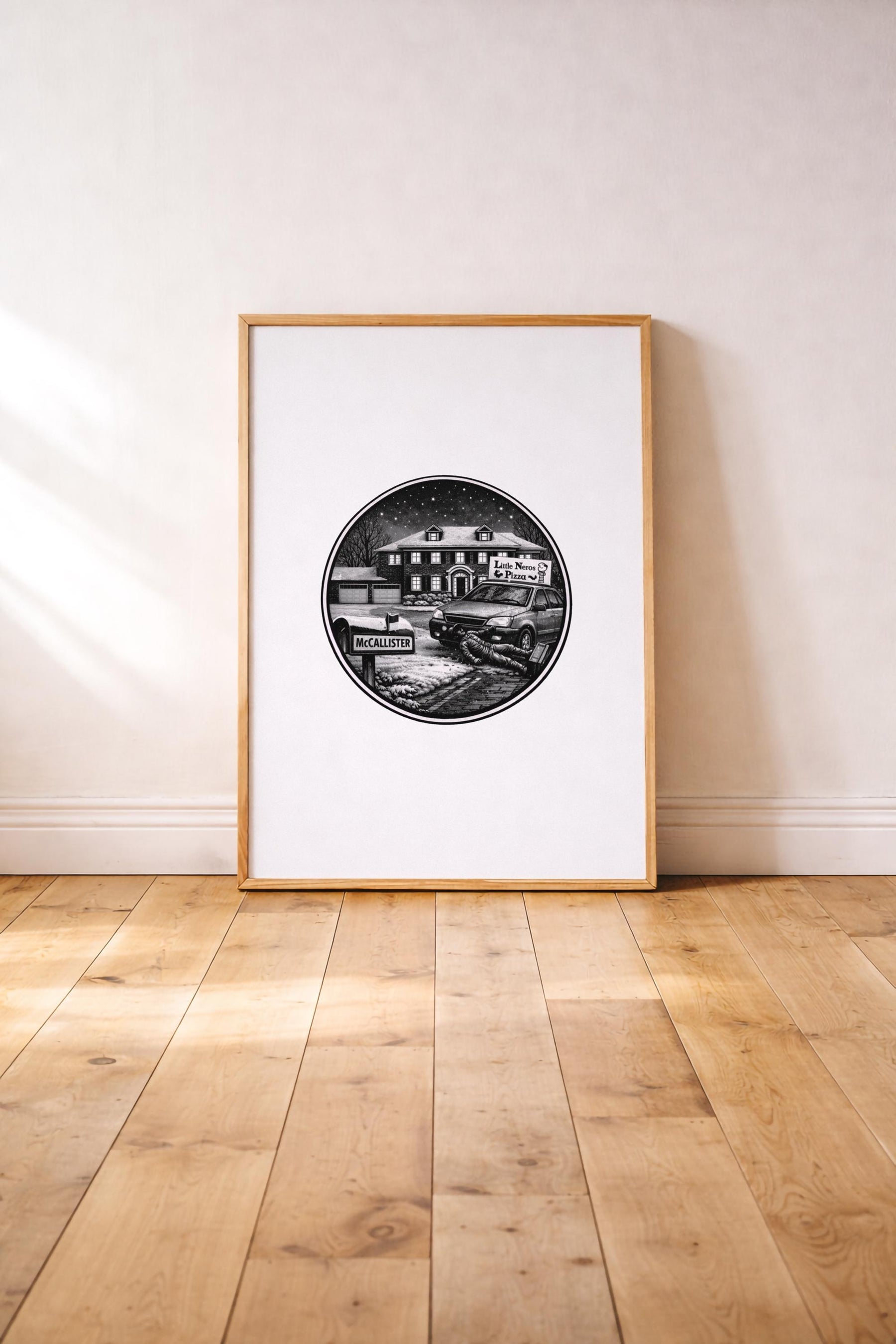 Home Alone Print – McCallister House Movie Location Art Print, Little Nero’s Pizza Minimalist Film Poster, Christmas Movie Wall Art — image 2