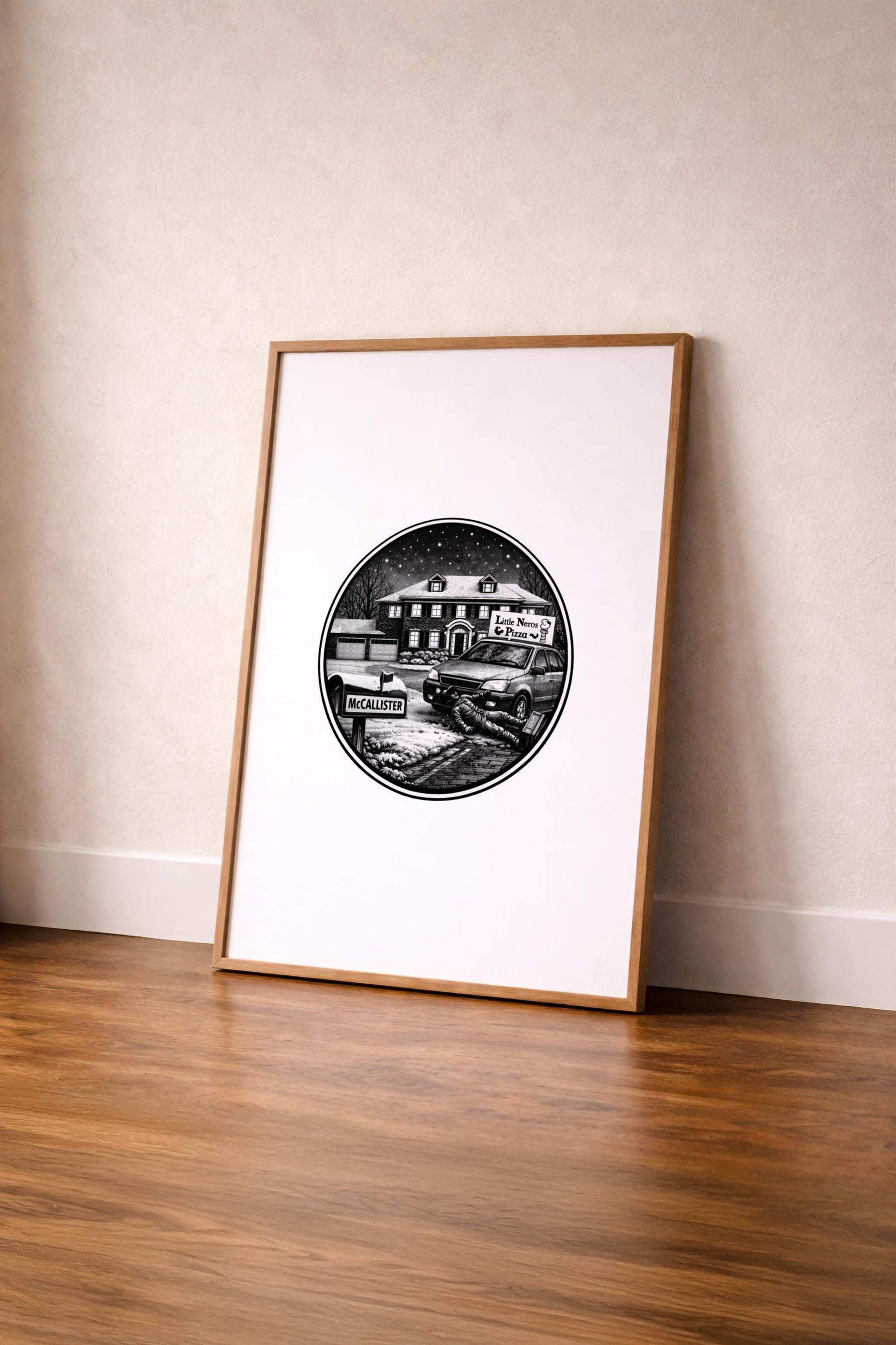 Home Alone Print – McCallister House Movie Location Art Print, Little Nero’s Pizza Minimalist Film Poster, Christmas Movie Wall Art — image 4