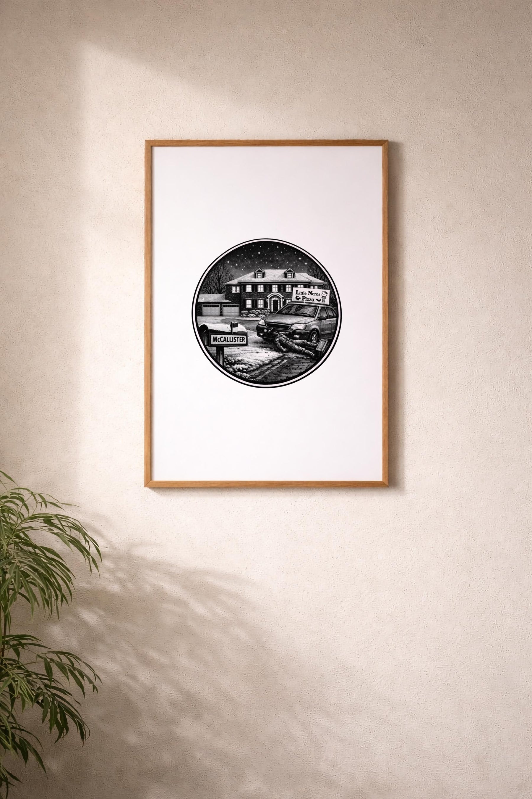 Home Alone Print – McCallister House Movie Location Art Print, Little Nero’s Pizza Minimalist Film Poster, Christmas Movie Wall Art — image 6