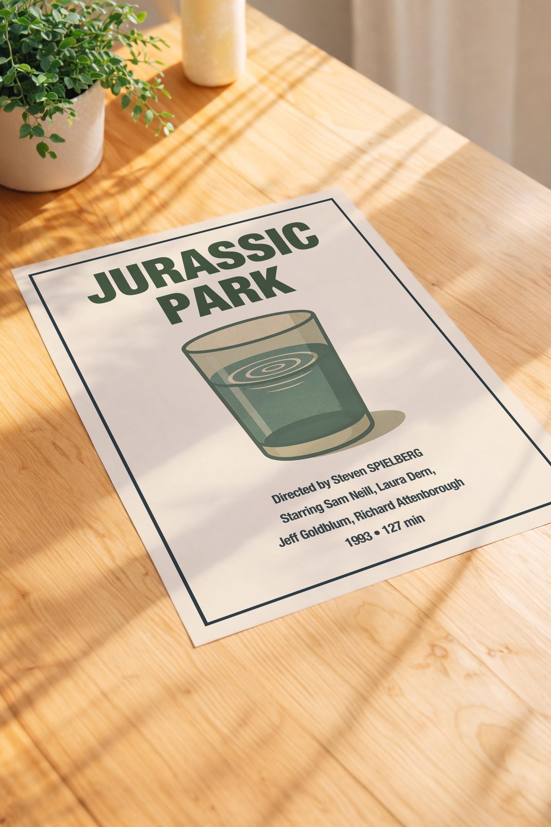 Jurassic Park Minimalist Movie Poster – Film Art Cinema Print — image 3