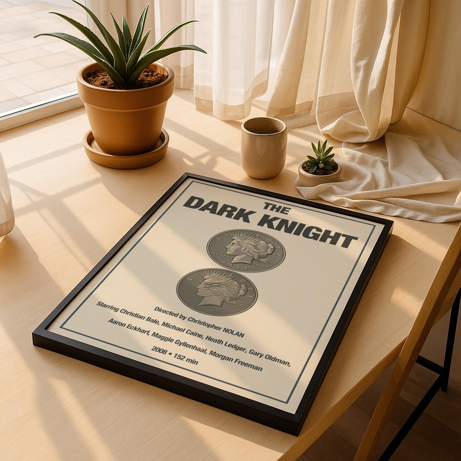 The Dark Knight Minimalist Movie Poster – Harvey Dent/Two Face Coin Film Art Cinema Print — image 5