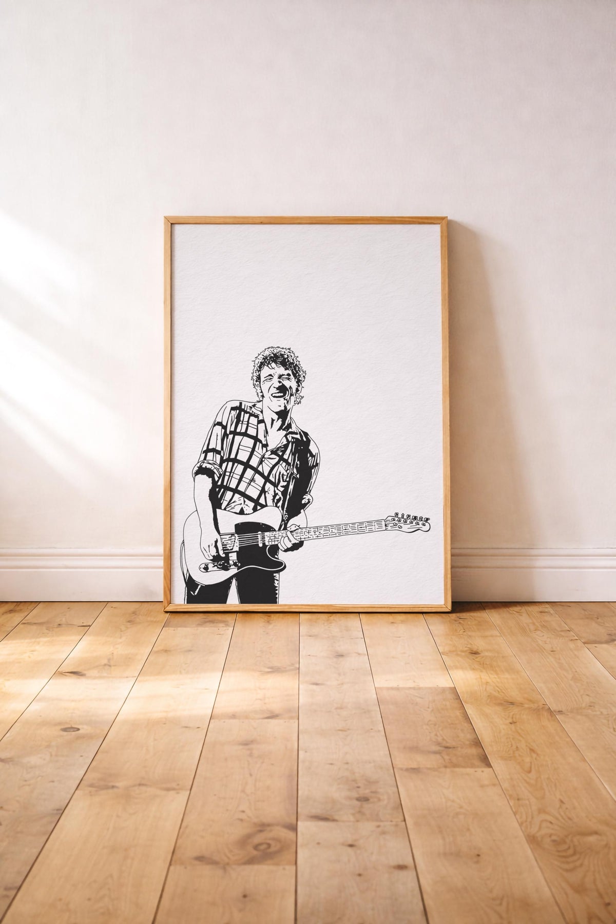Bruce Springsteen Portrait Giclée Print | The Boss Minimalist Rock Music Icon Wall Art