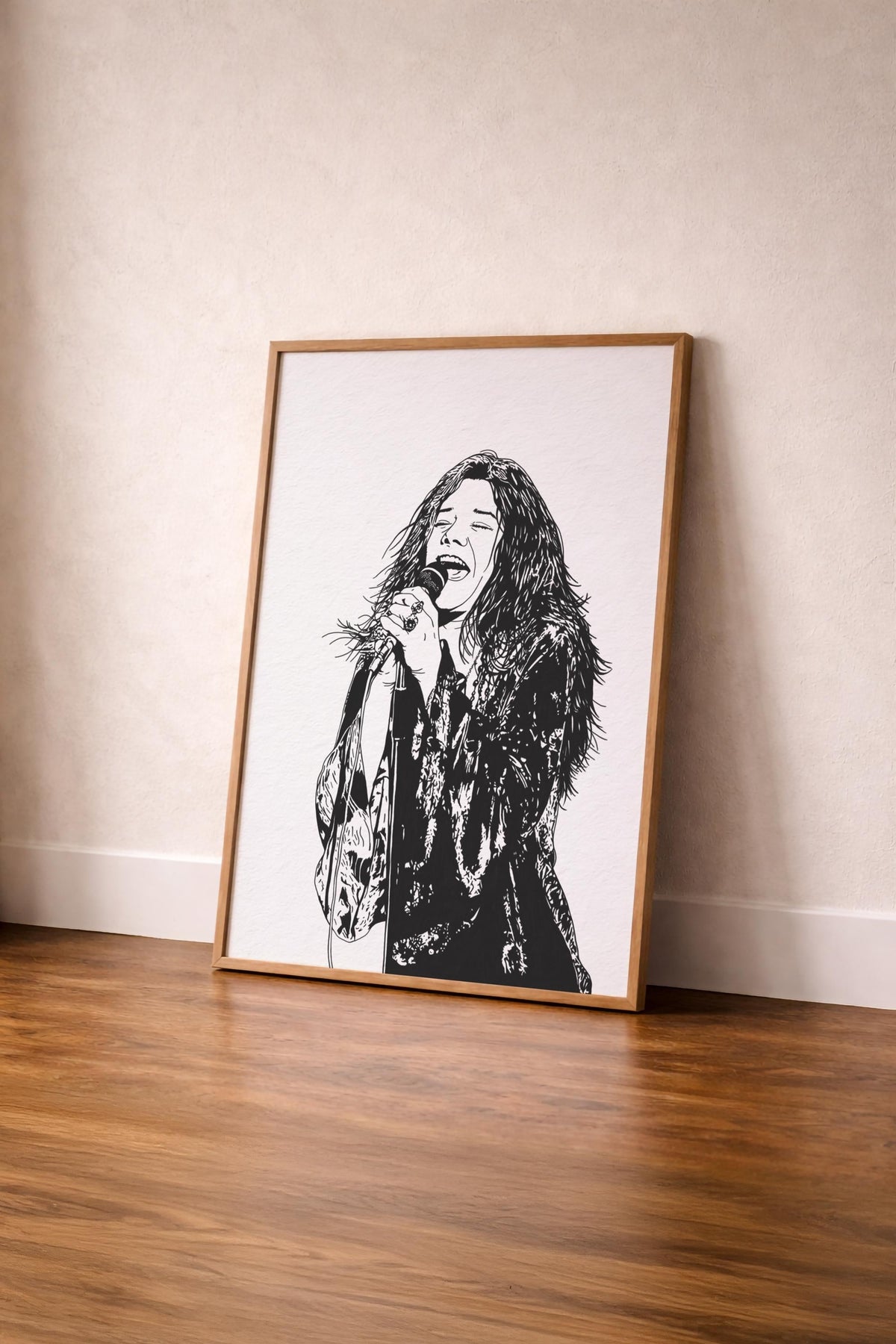 Janis Joplin Portrait Giclée Print – Psychedelic Rock Music Icon Illustration – Minimalist 60's Rock Music Icon Wall Art — image 4