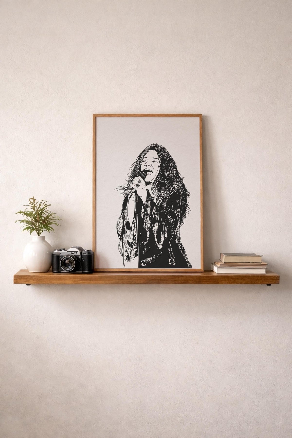 Janis Joplin Portrait Giclée Print – Psychedelic Rock Music Icon Illustration – Minimalist 60's Rock Music Icon Wall Art — image 7