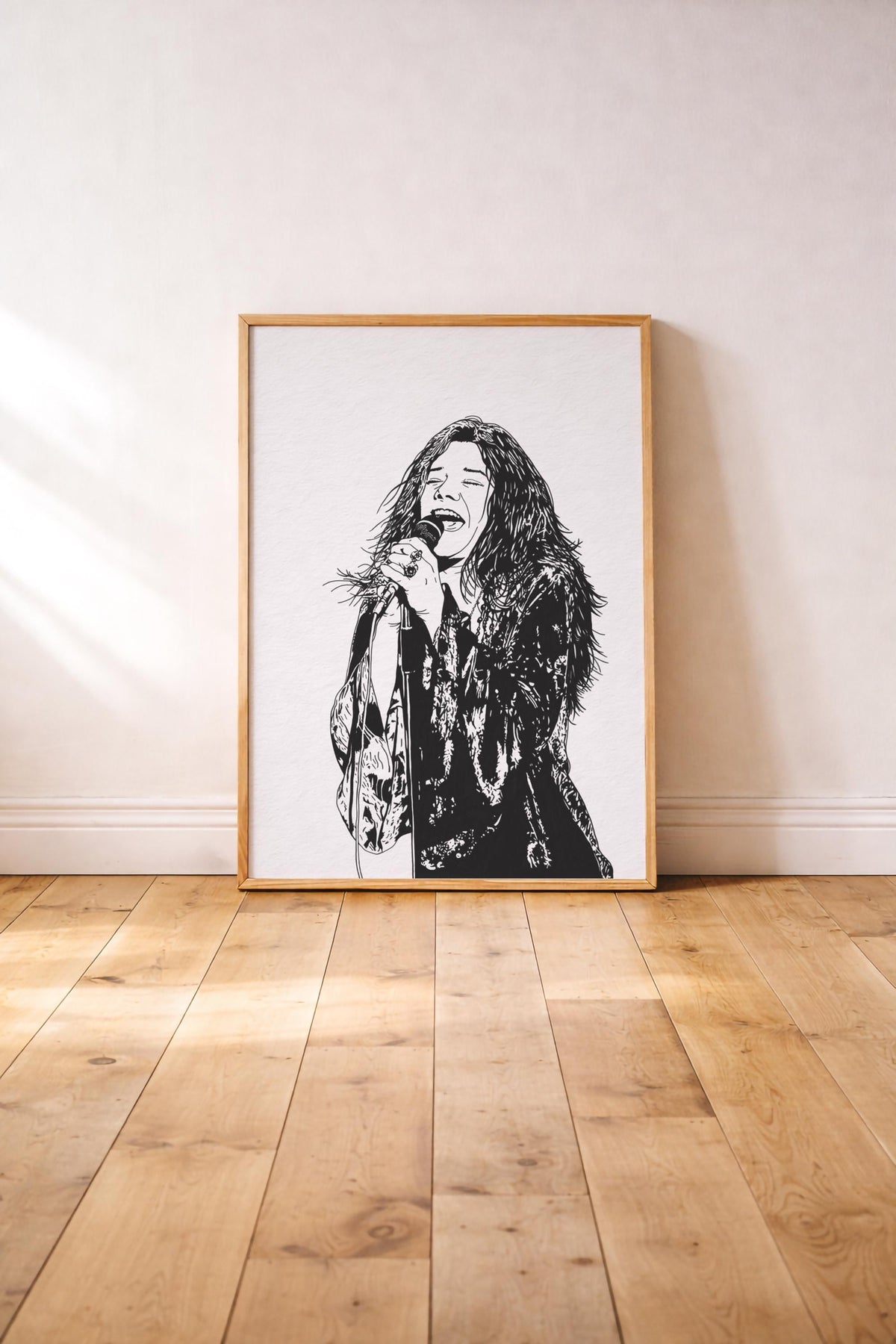 Janis Joplin Portrait Giclée Print | Psychedelic Rock Music Icon Illustration | Minimalist 60's Rock Music Icon Wall Art