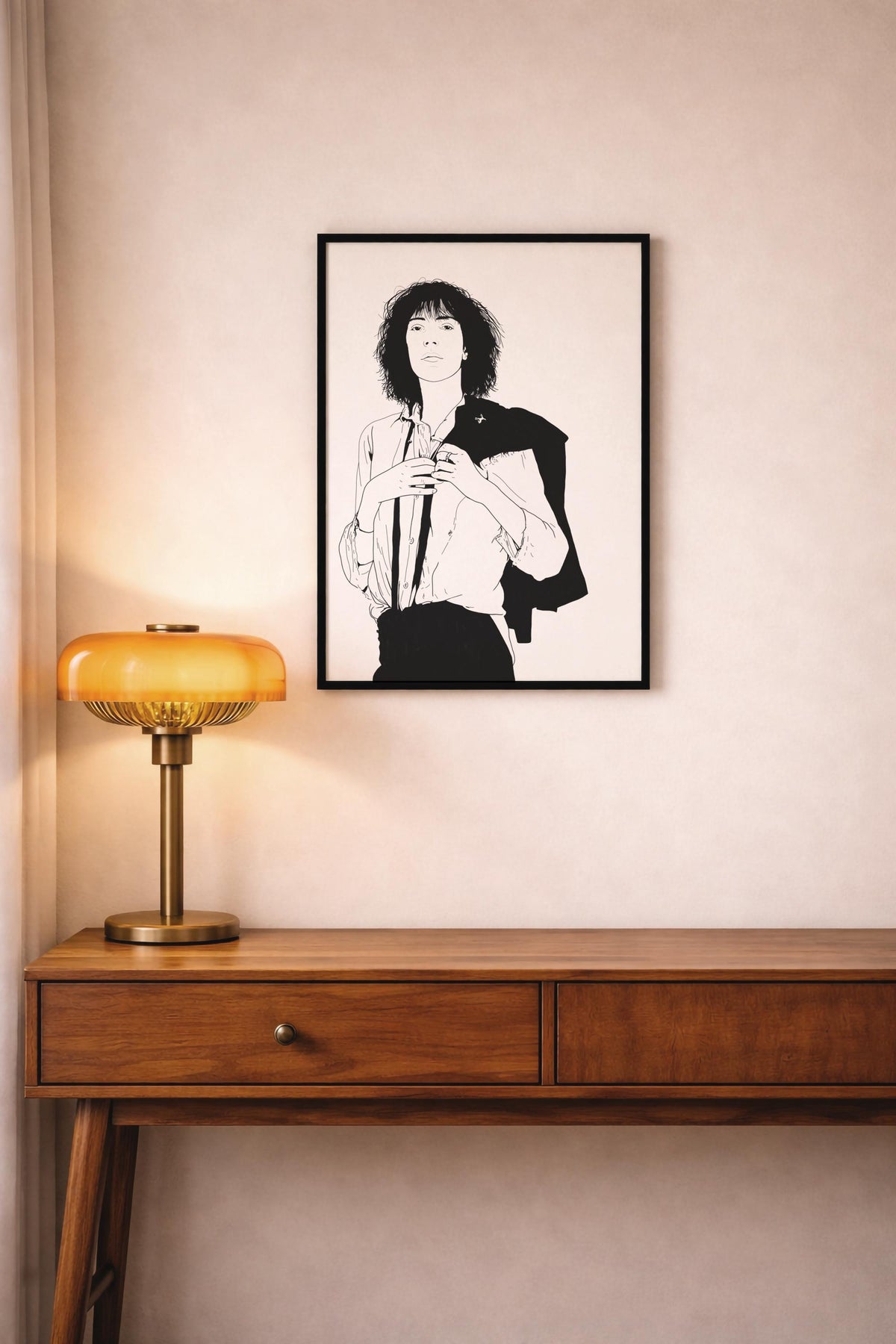 Patti Smith Portrait Giclée Print – Punk Rock Music Icon Illustration – Minimalist 70's Rock Music Icon Wall Art — image 7