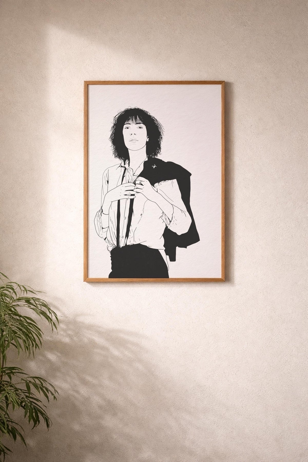 Patti Smith Portrait Giclée Print – Punk Rock Music Icon Illustration – Minimalist 70's Rock Music Icon Wall Art — image 6