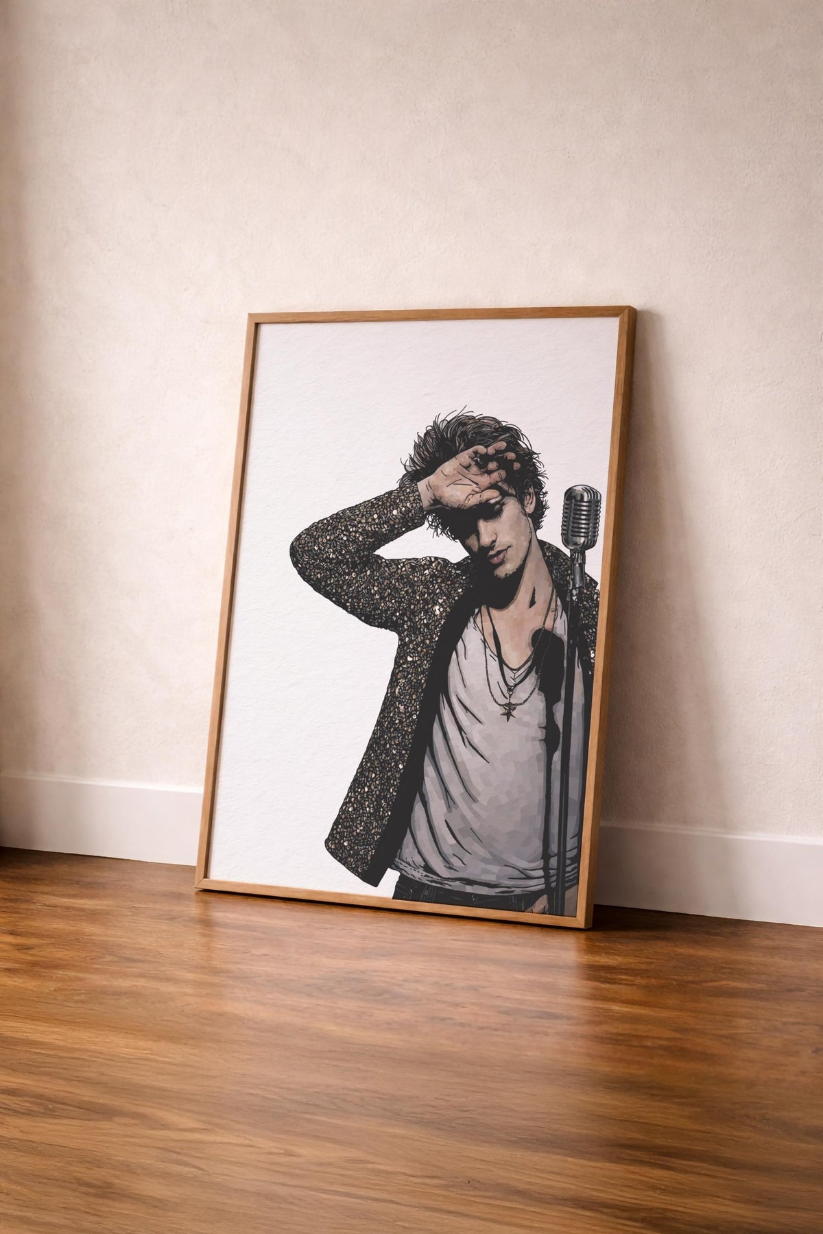 Jeff Buckley Portrait Giclée Print –  Grace Album Cover Minimalist Indie Music Icon Wall Art — image 7