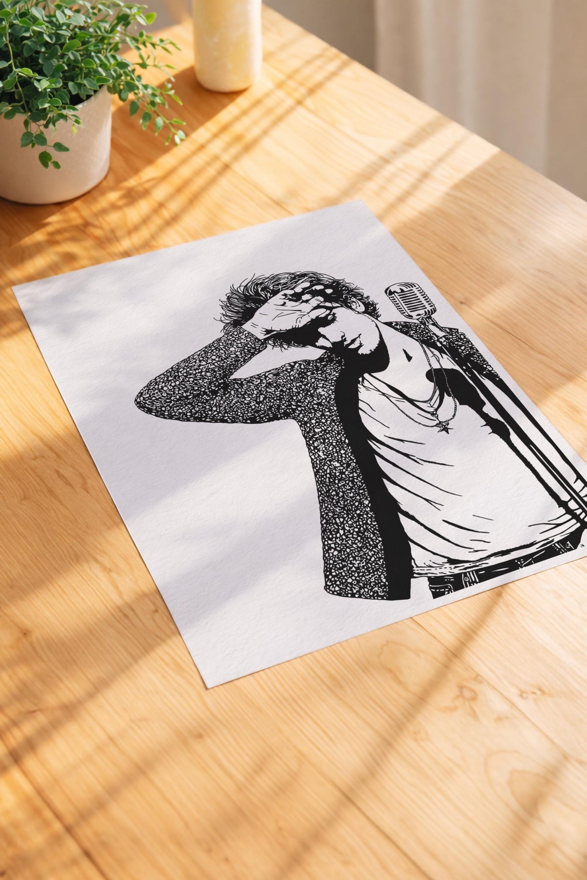 Jeff Buckley Portrait Giclée Print –  Grace Album Cover Minimalist Indie Music Icon Wall Art — image 6
