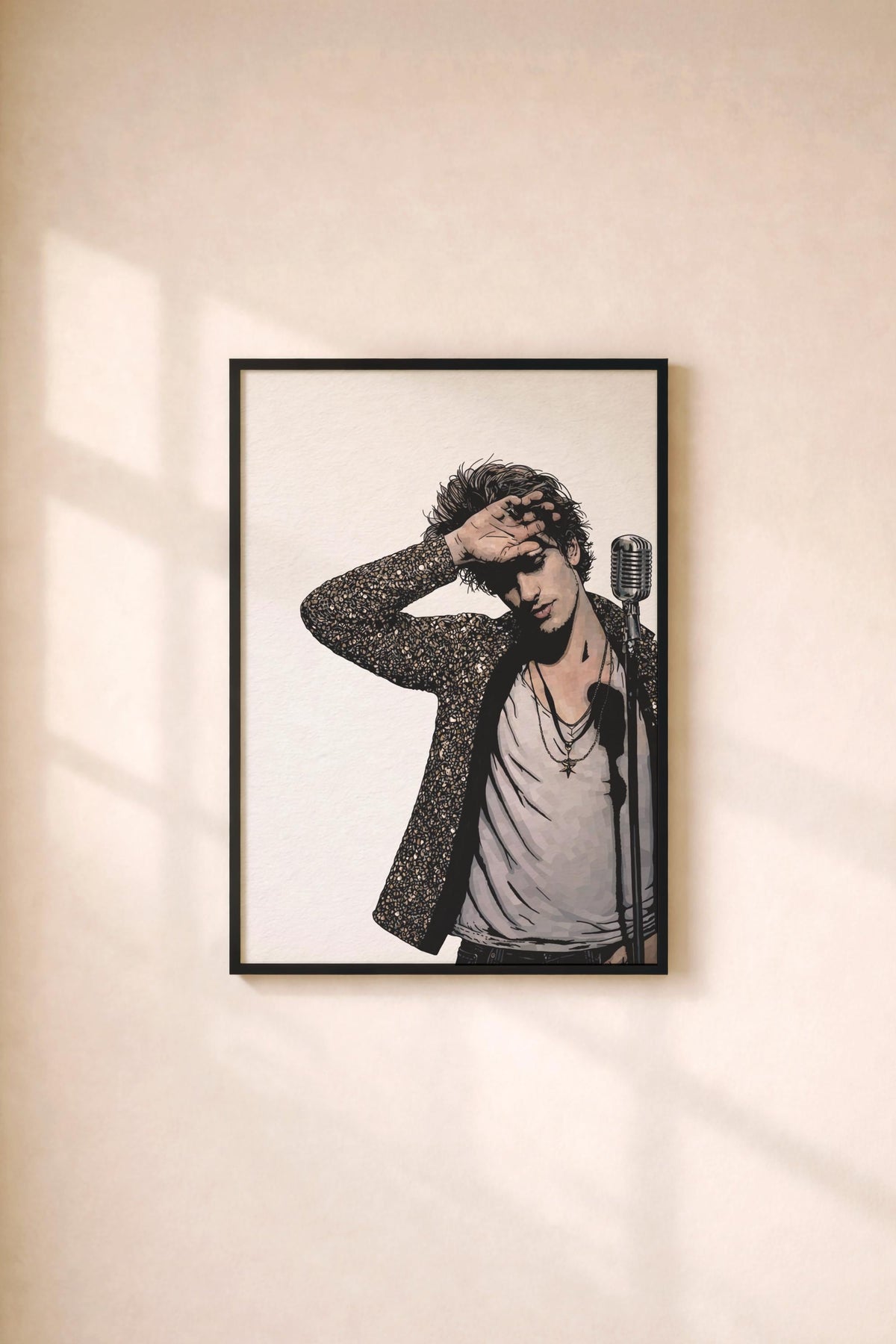 Jeff Buckley Portrait Giclée Print –  Grace Album Cover Minimalist Indie Music Icon Wall Art