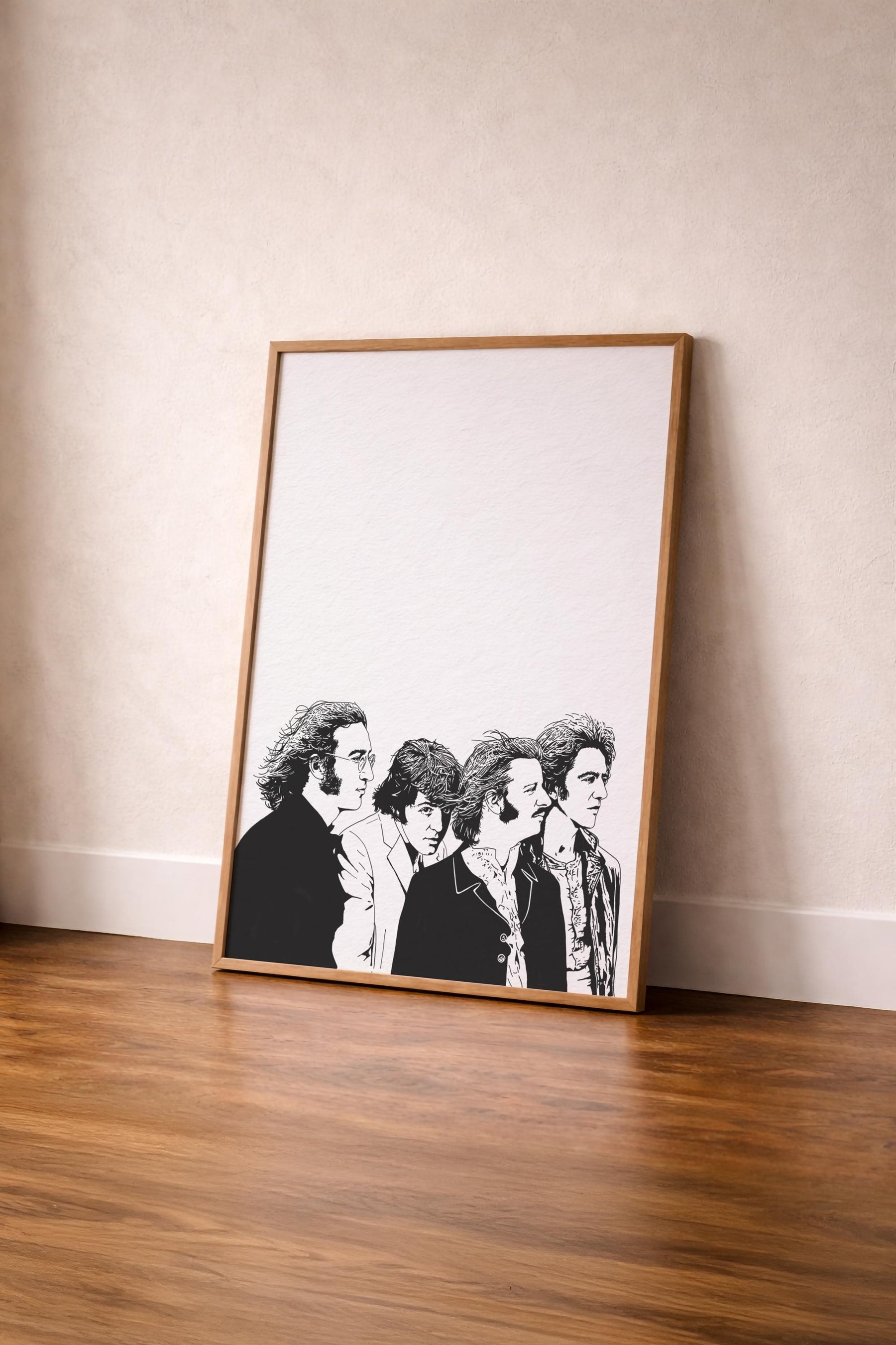 The Beatles Portrait Giclée Print – John Lennon Paul McCartney George Harrison Ringo Starr - Minimalist Classic Rock Band Music Icon Art — image 4