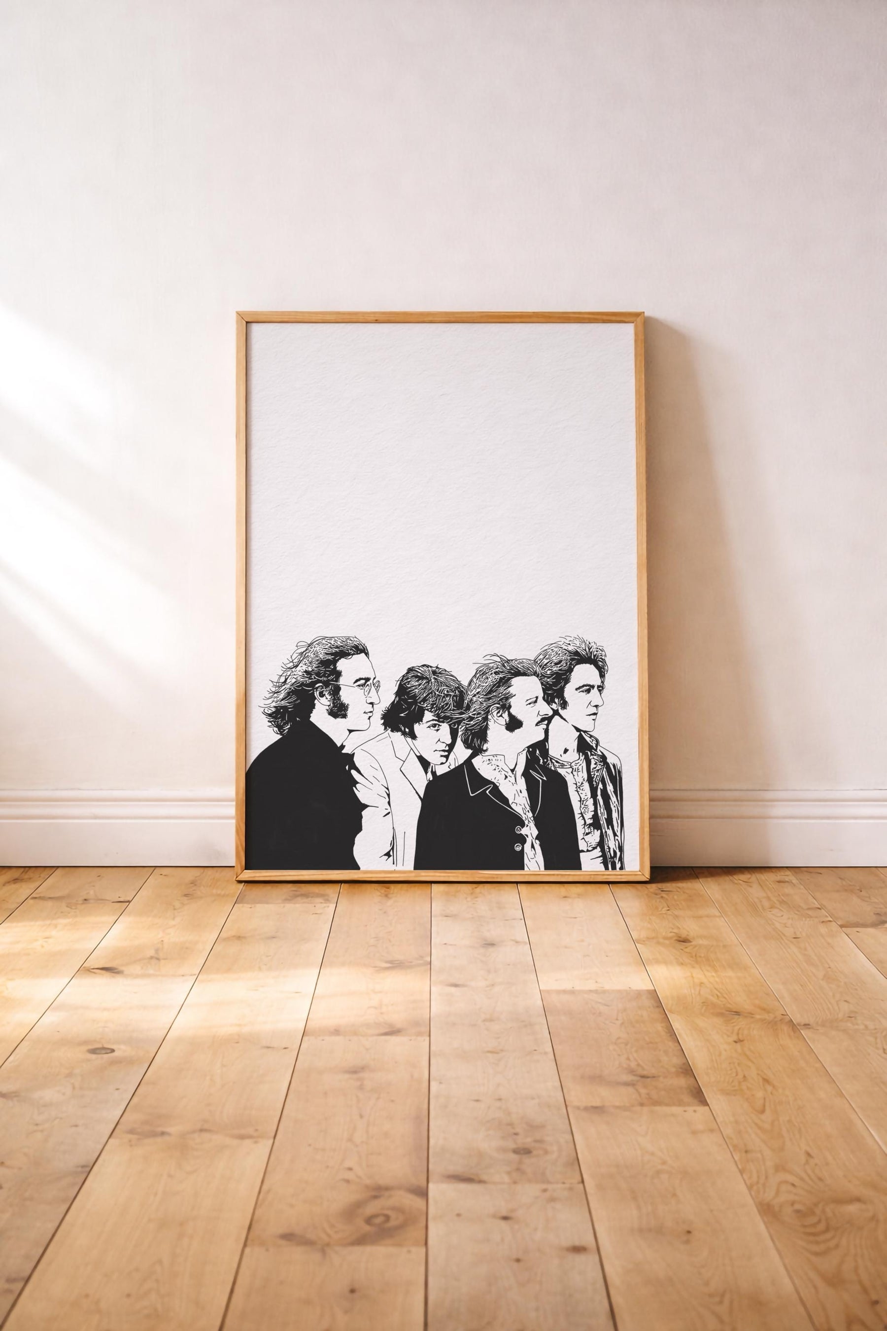 The Beatles Portrait Giclée Print – John Lennon Paul McCartney George Harrison Ringo Starr - Minimalist Classic Rock Band Music Icon Art — image 2