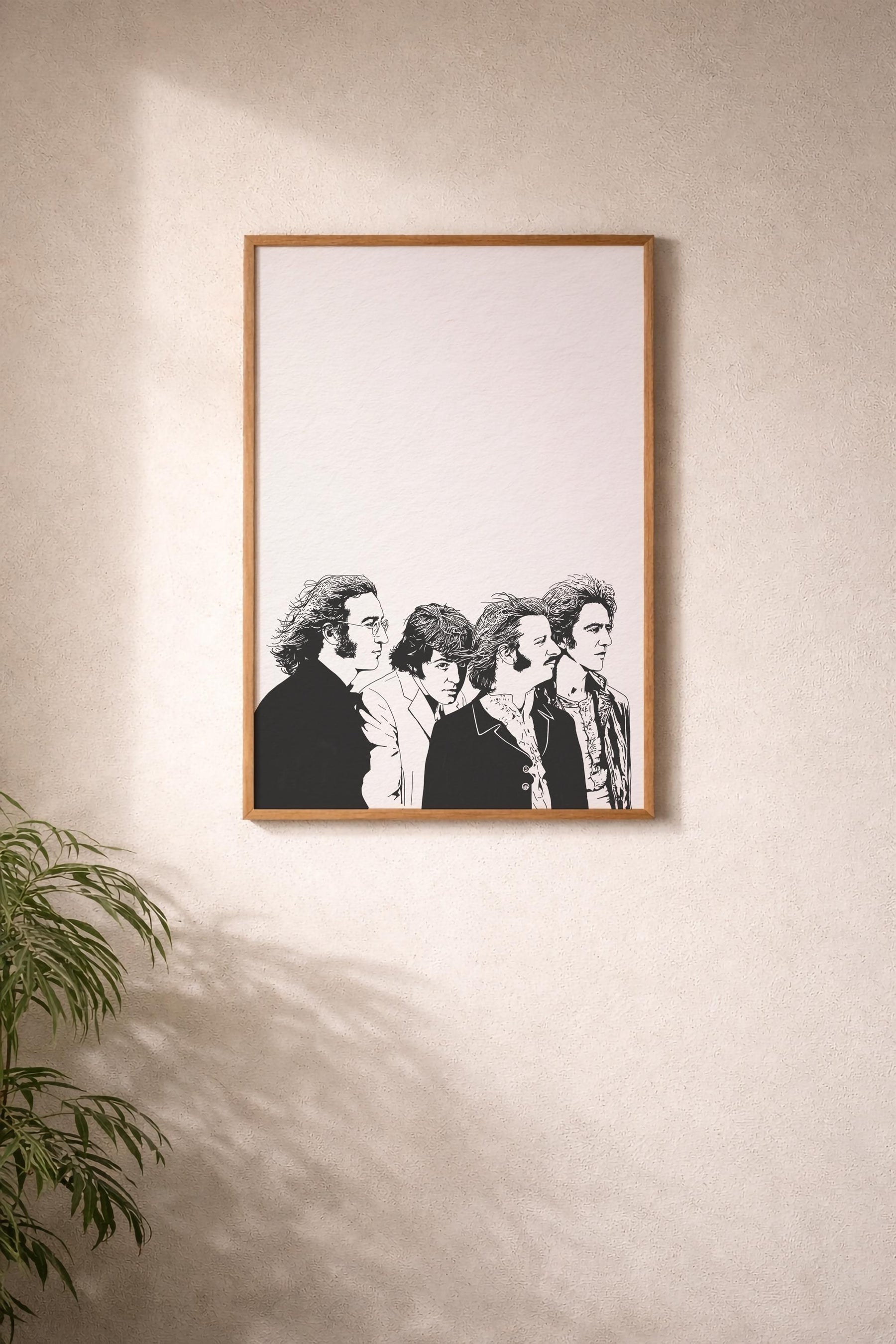 The Beatles Portrait Giclée Print – John Lennon Paul McCartney George Harrison Ringo Starr - Minimalist Classic Rock Band Music Icon Art — image 6