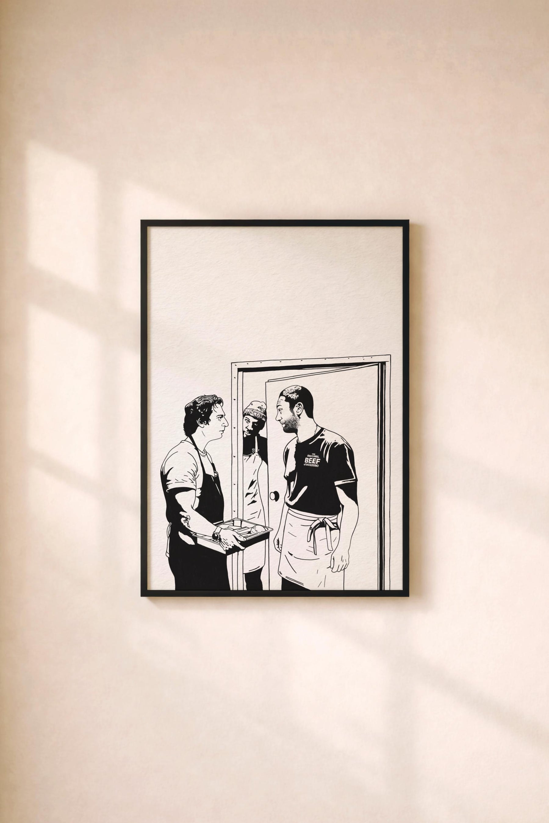The Bear Portrait Print – Carmy, Richie & Marcus – Kitchen Scene Illustration – Minimalist TV Art (Giclée) — image 2