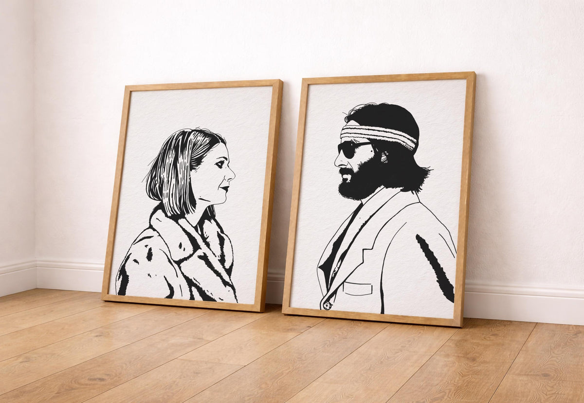Royal Tenenbaums Art Print Set, Wes Anderson Movie Poster, Margot & Richie — image 10