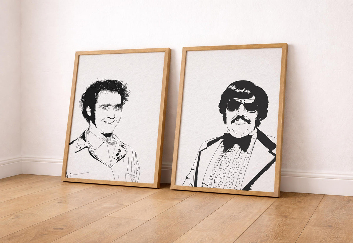 Andy Kaufman Art Print Set: Latka & Tony, Hand-Drawn Movie Poster — image 4