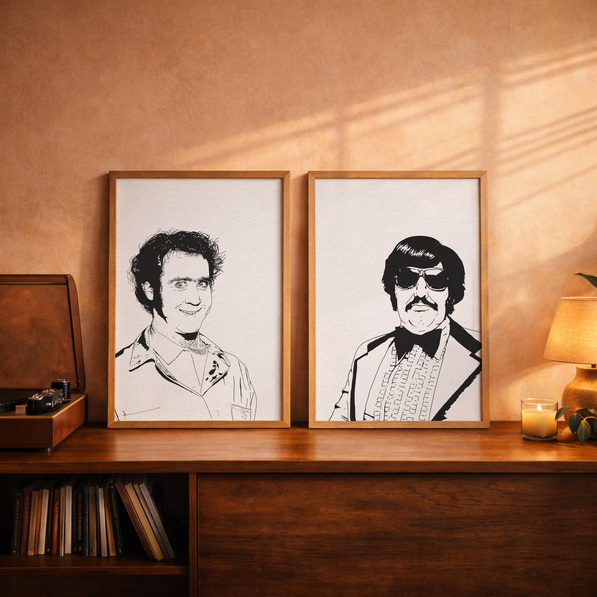 Andy Kaufman Art Print Set: Latka & Tony, Hand-Drawn Movie Poster — image 10