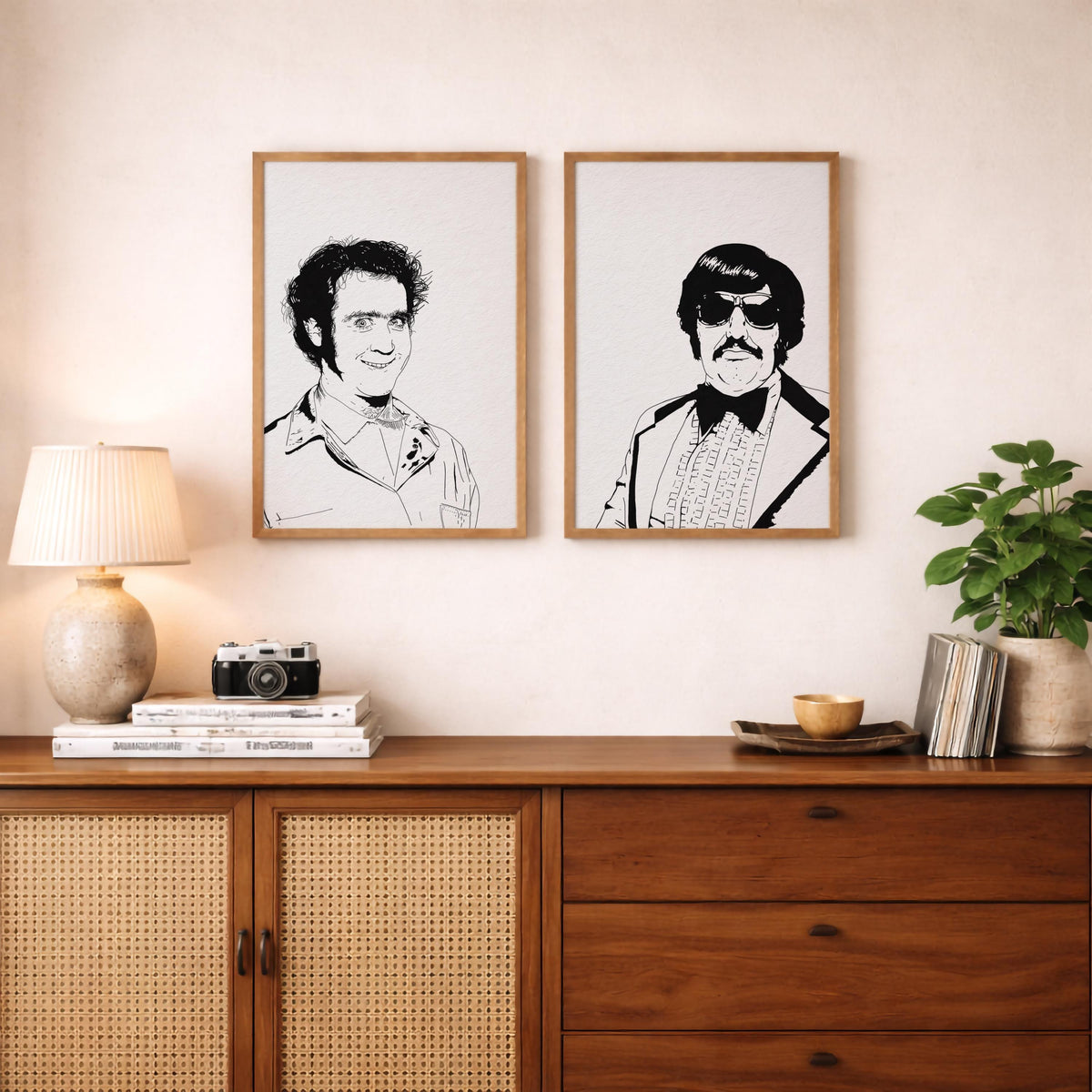 Andy Kaufman Art Print Set: Latka & Tony, Hand-Drawn Movie Poster — image 9