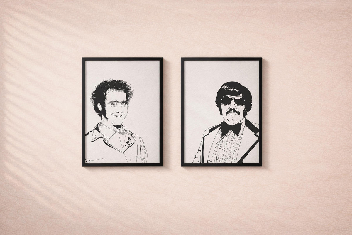 Andy Kaufman Art Print Set | Tony Clifton & Latka Gravas Posters